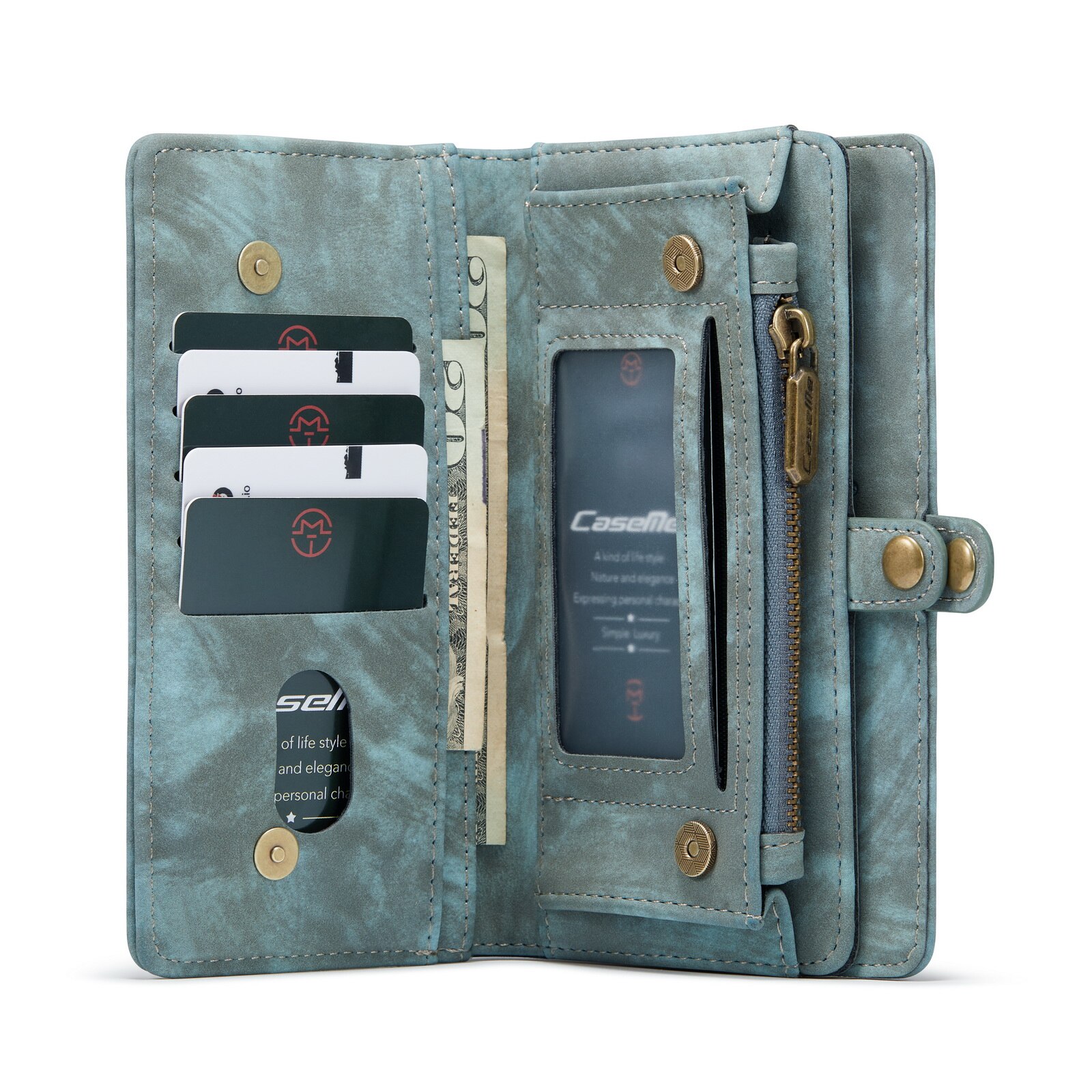 Étui portefeuille multi-cartes Samsung Galaxy S22, Bleu
