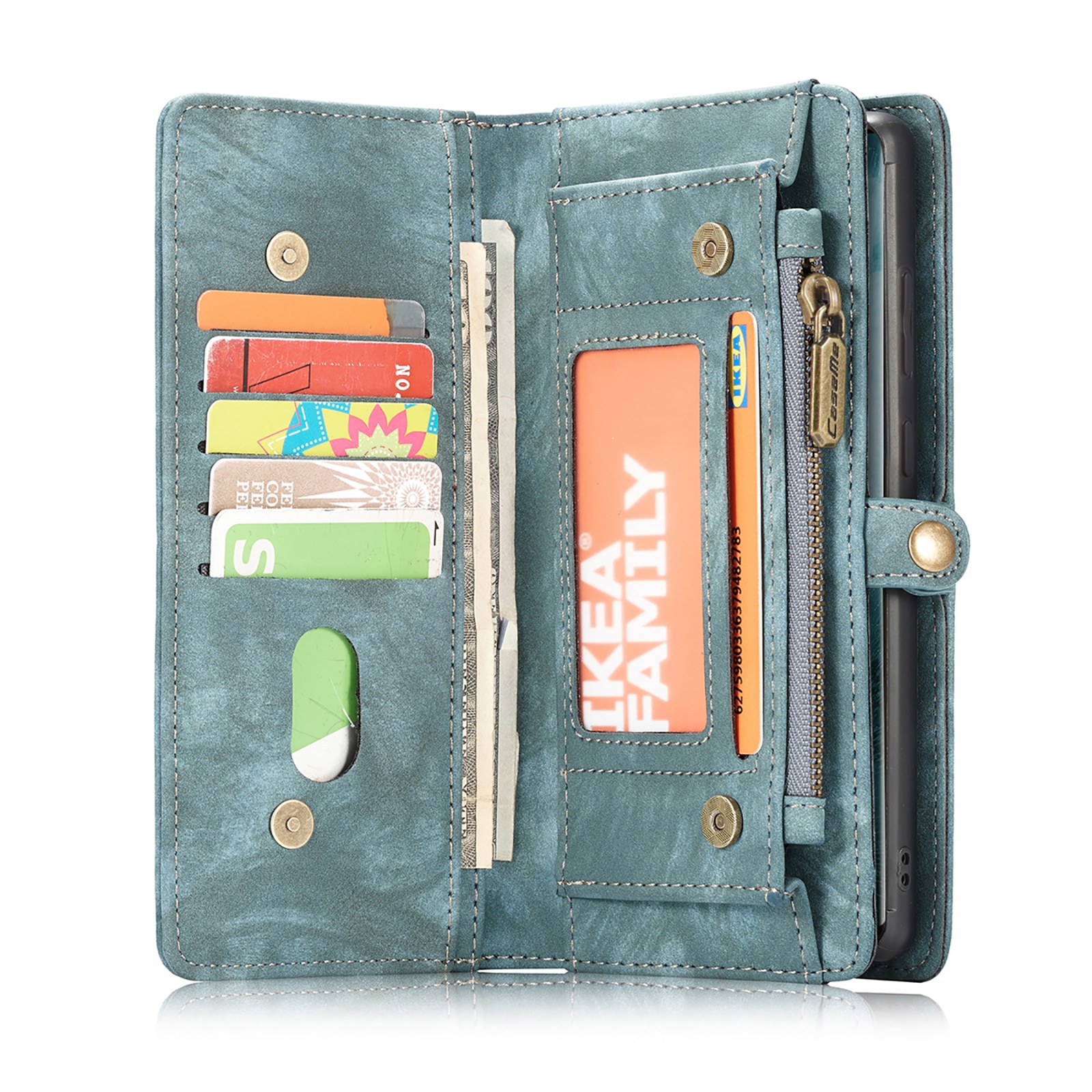 Étui portefeuille multi-cartes Samsung Galaxy S22 Ultra, Bleu