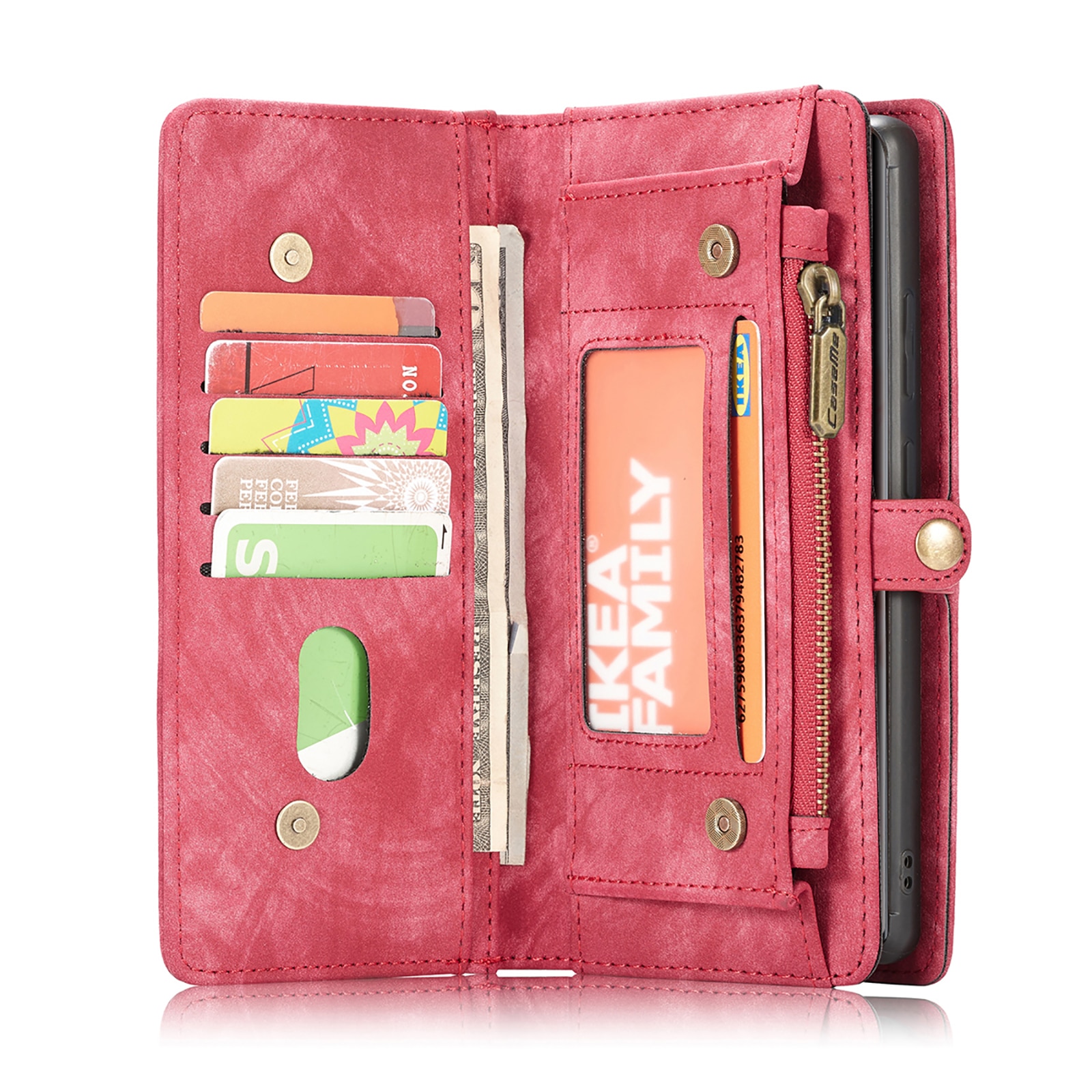 Étui portefeuille multi-cartes Samsung Galaxy S22 Ultra, Rouge
