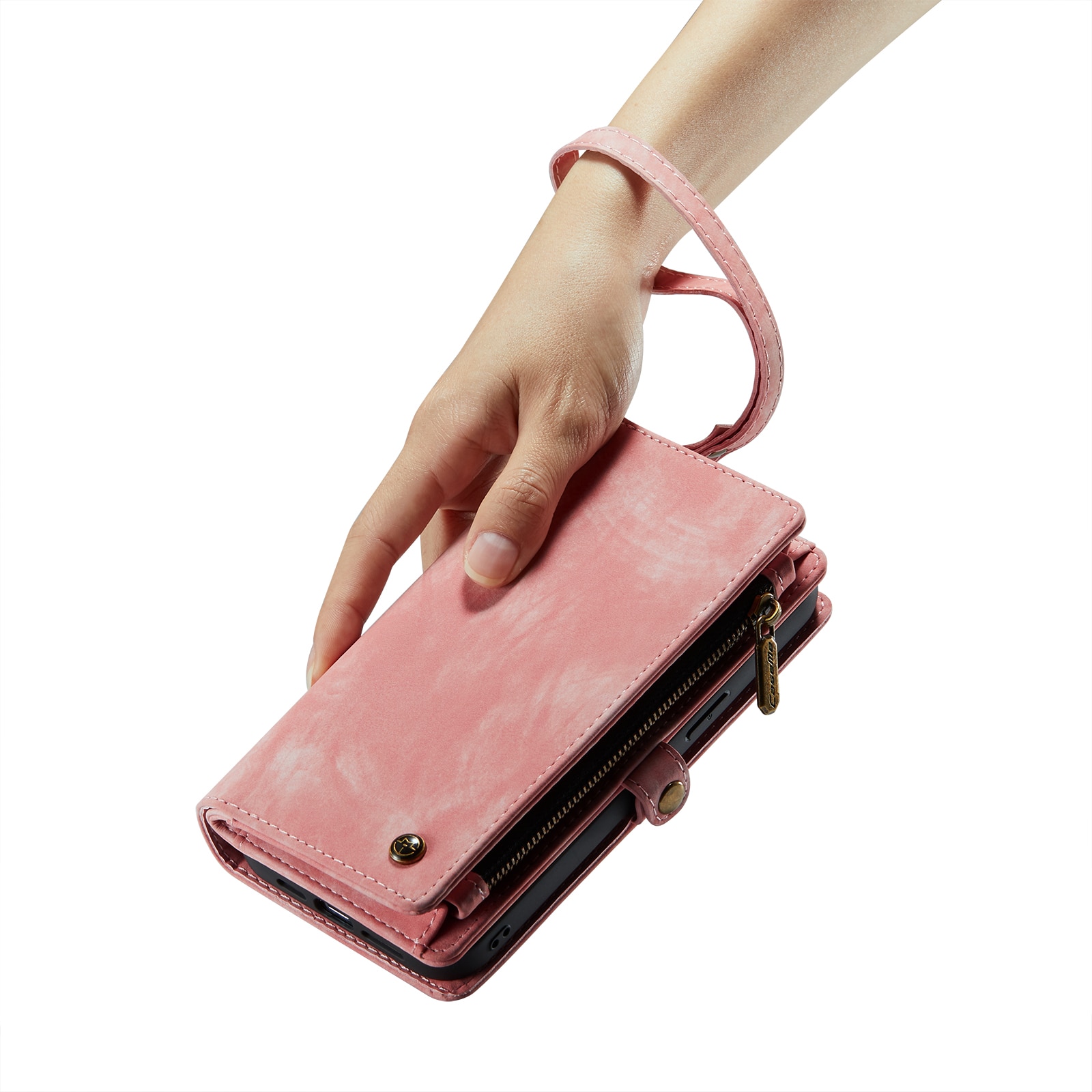 Étui portefeuille multi-cartes iPhone 14, Rose
