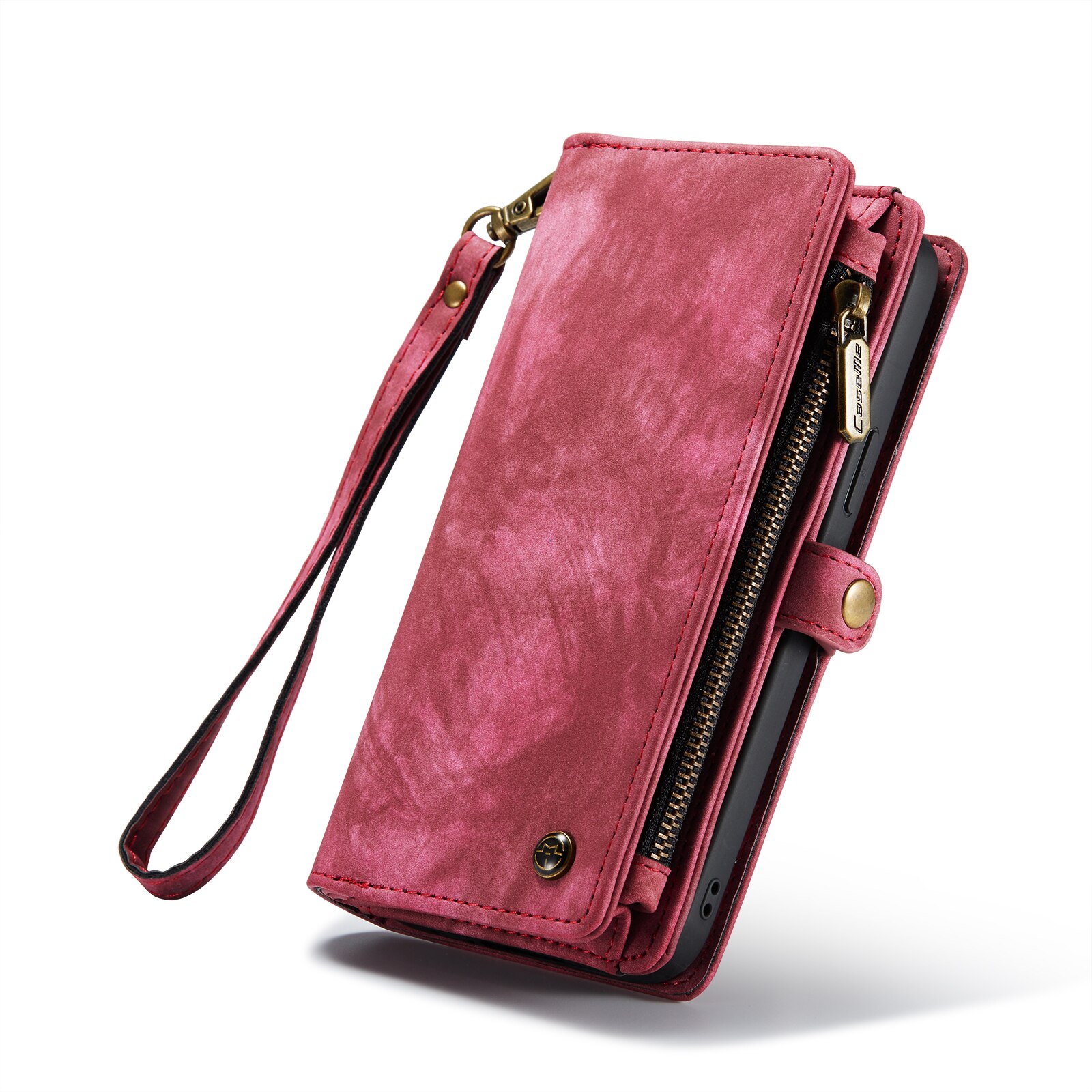 Étui portefeuille multi-cartes iPhone 14, Rouge