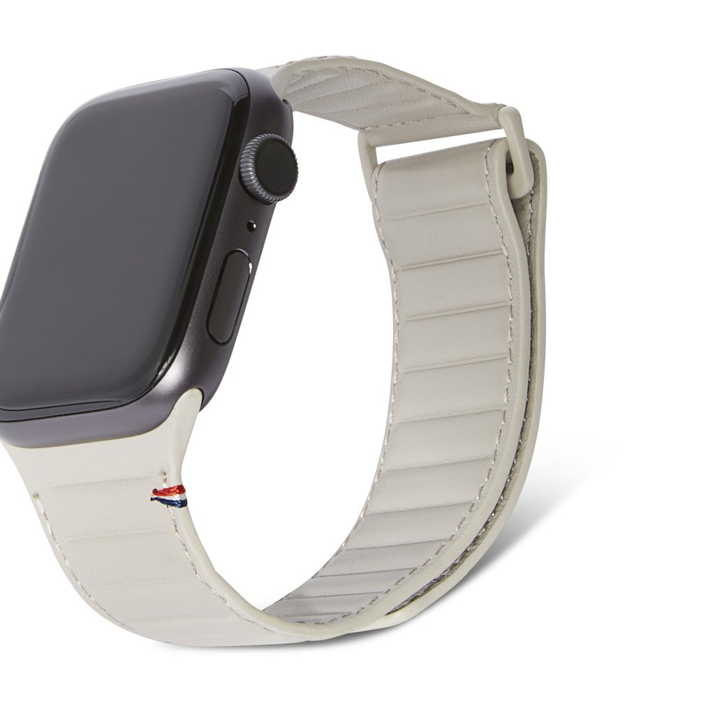 Leather Magnetic Traction Strap Apple Watch 41mm Series 7, Clay