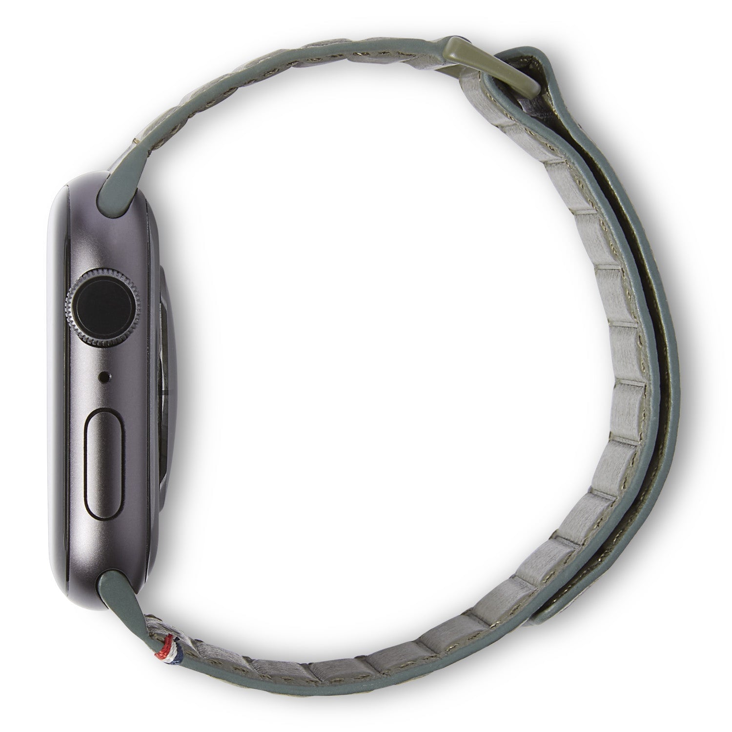 Leather Magnetic Traction Strap Apple Watch 41mm Series 9, Olive