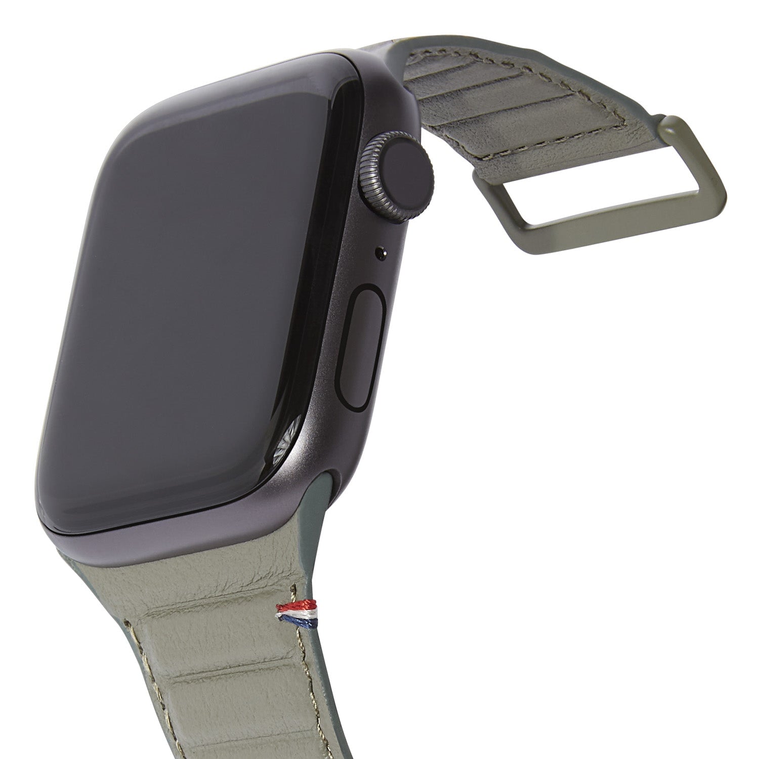 Leather Magnetic Traction Strap Apple Watch 41mm Series 8, Olive