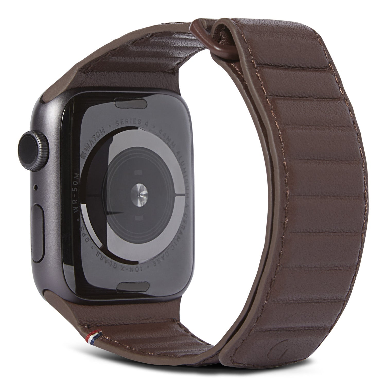 Leather Magnetic Traction Strap Apple Watch 45mm Series 8, Brown