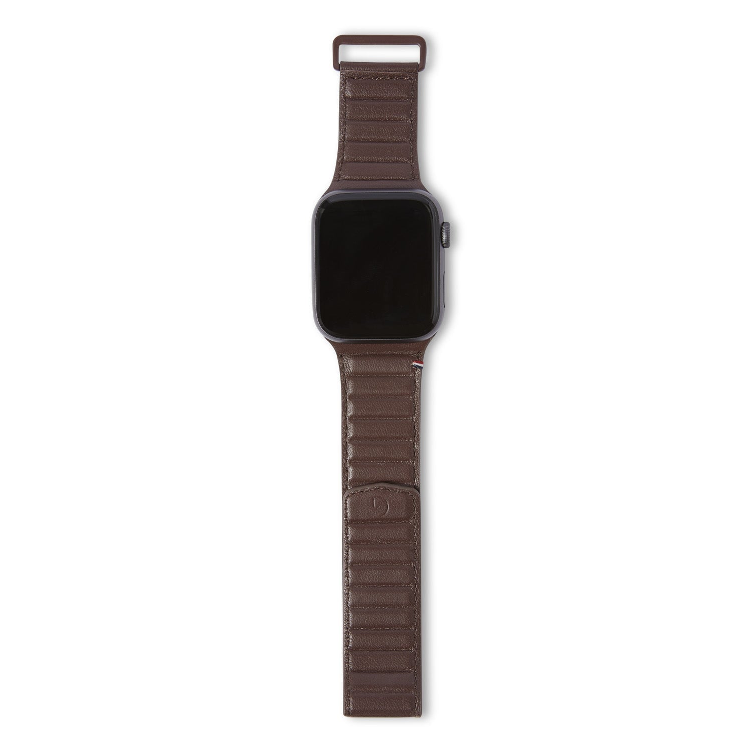 Leather Magnetic Traction Strap Apple Watch 45mm Series 8, Brown