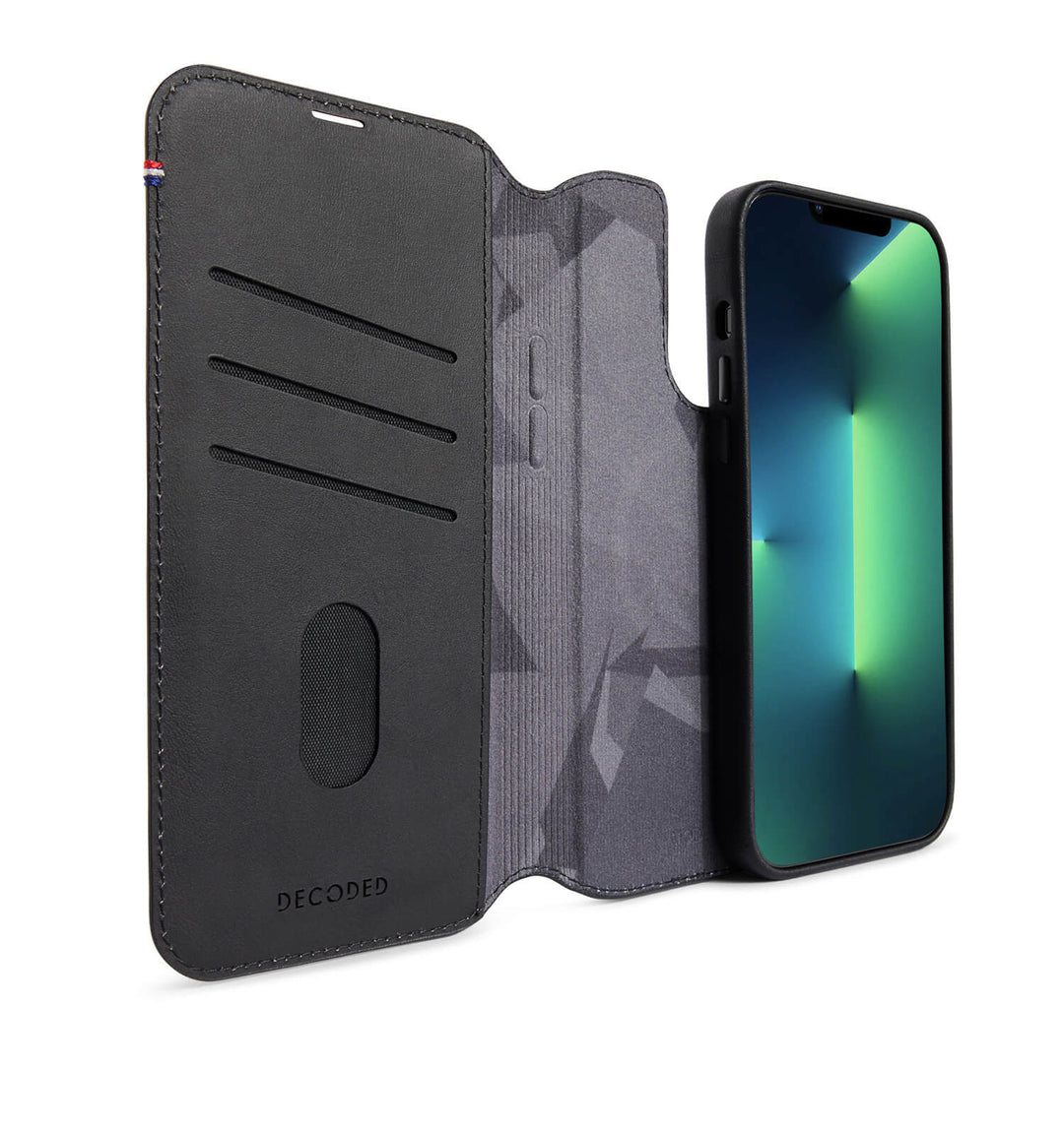 Detachable Wallet Leather iPhone 14 Pro, Black