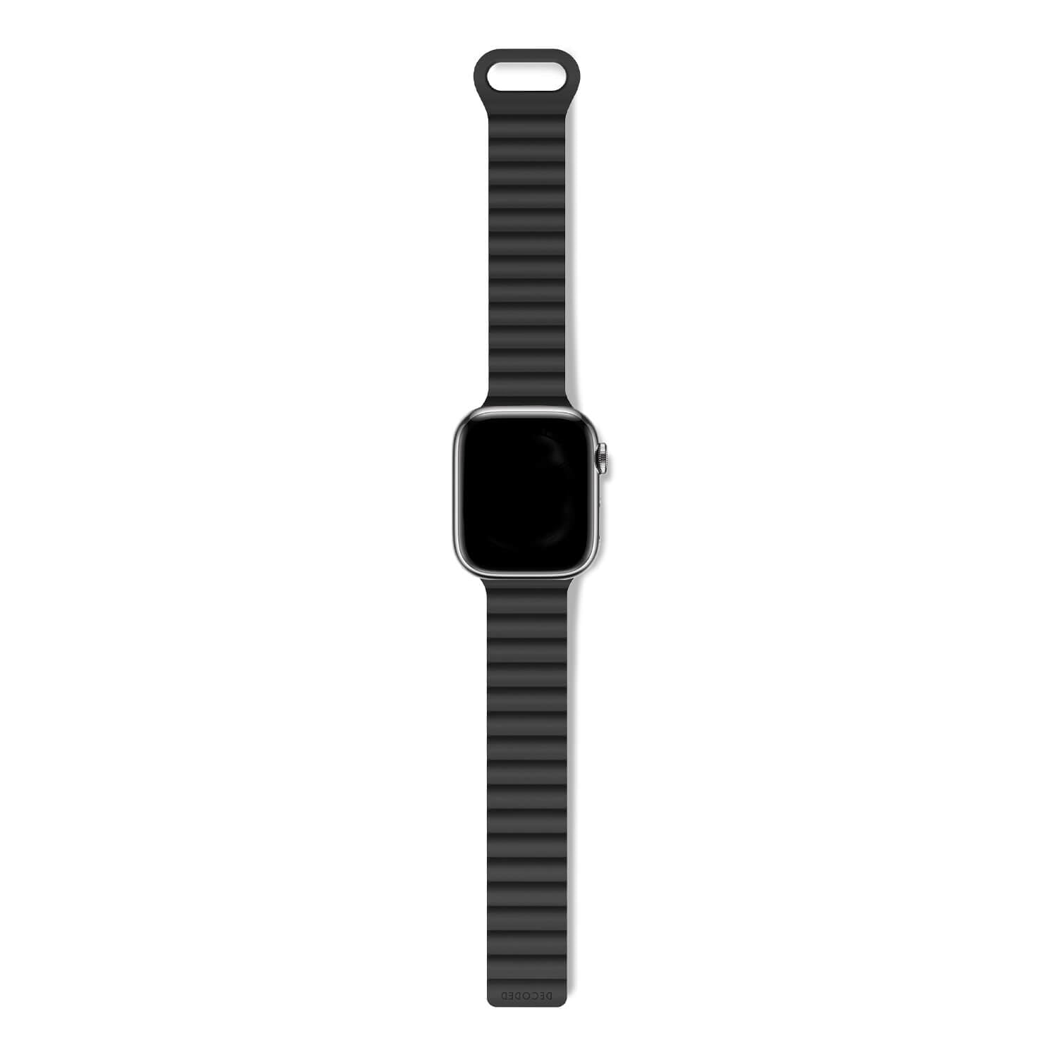Silicone Traction Loop Strap Apple Watch 45mm Series 7, Black