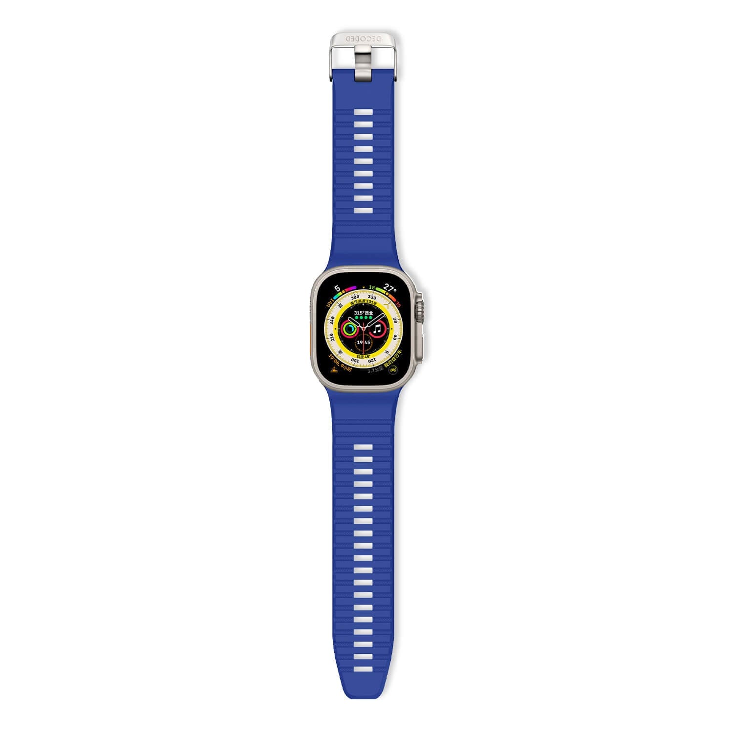 Sport Silicone Ultra Traction Strap Apple Watch Ultra 49mm, Galactic Blue