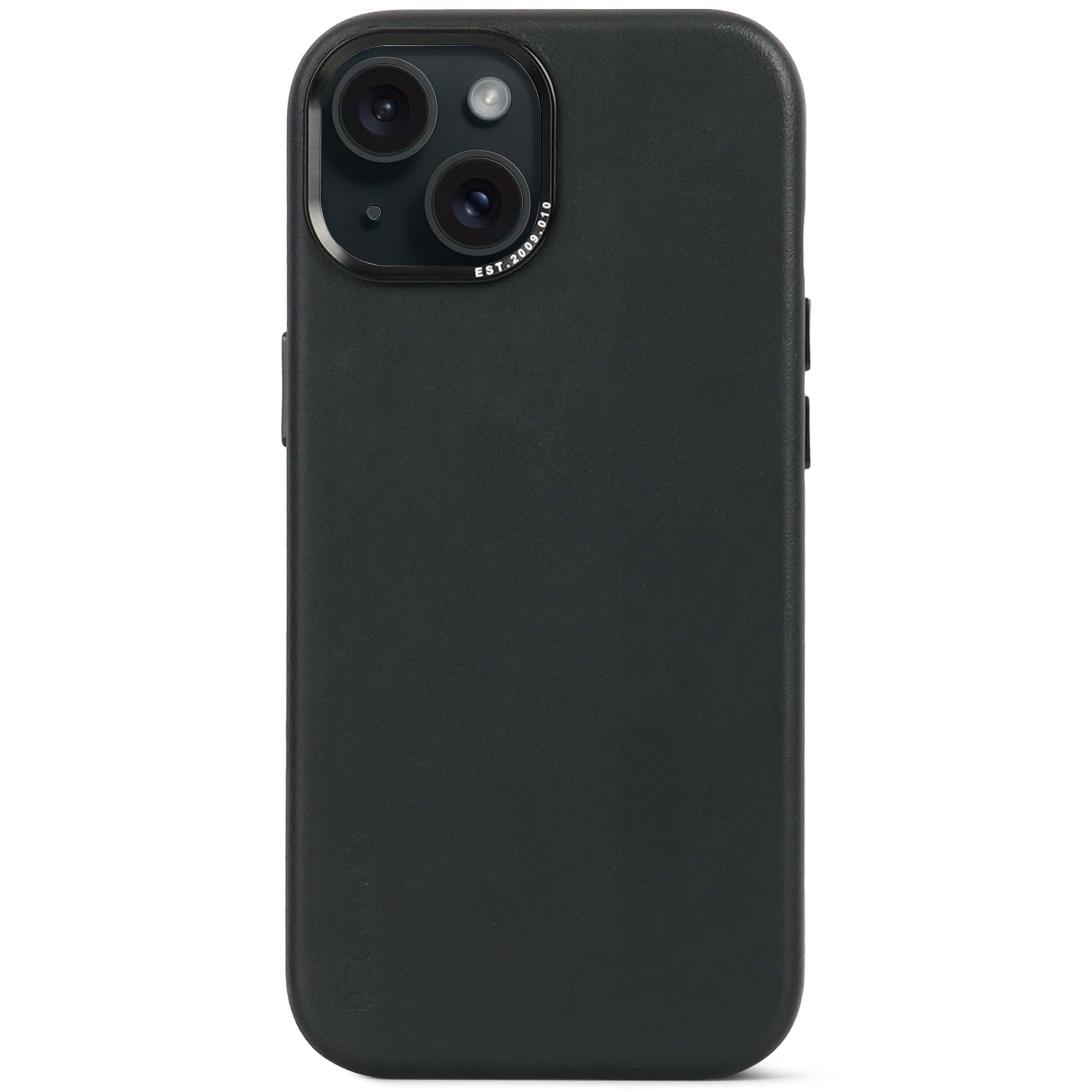 Leather Back Cover iPhone 15, Black