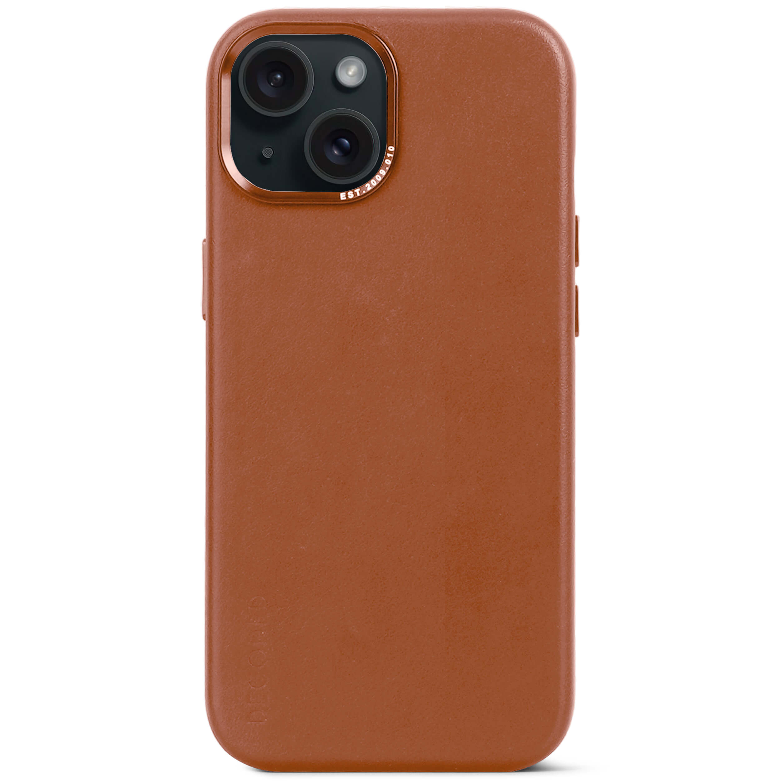 Leather Back Cover iPhone 15, Tan