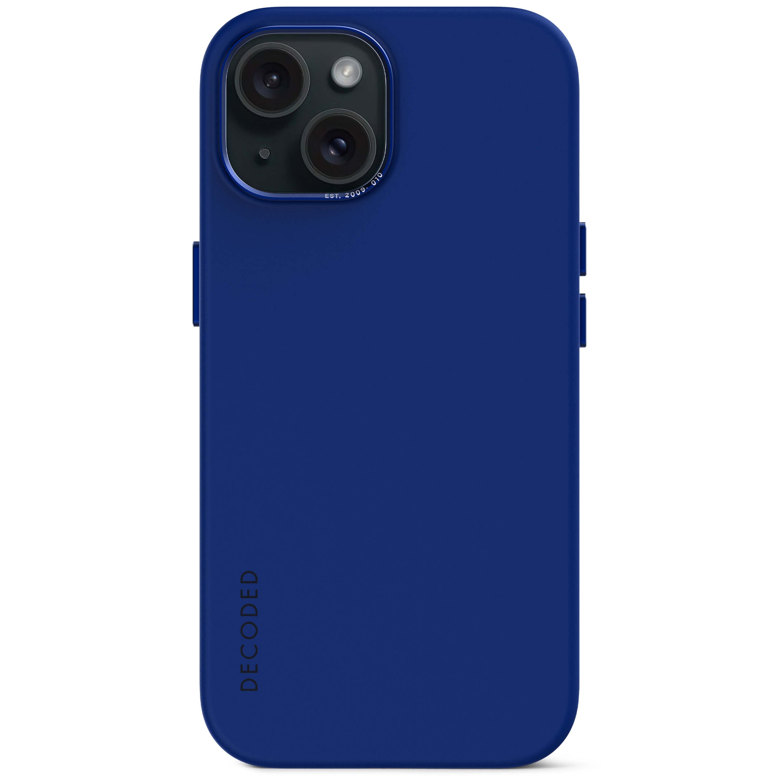 AntiMicrobial Silicone Back Cover iPhone 15, Galactic Blue