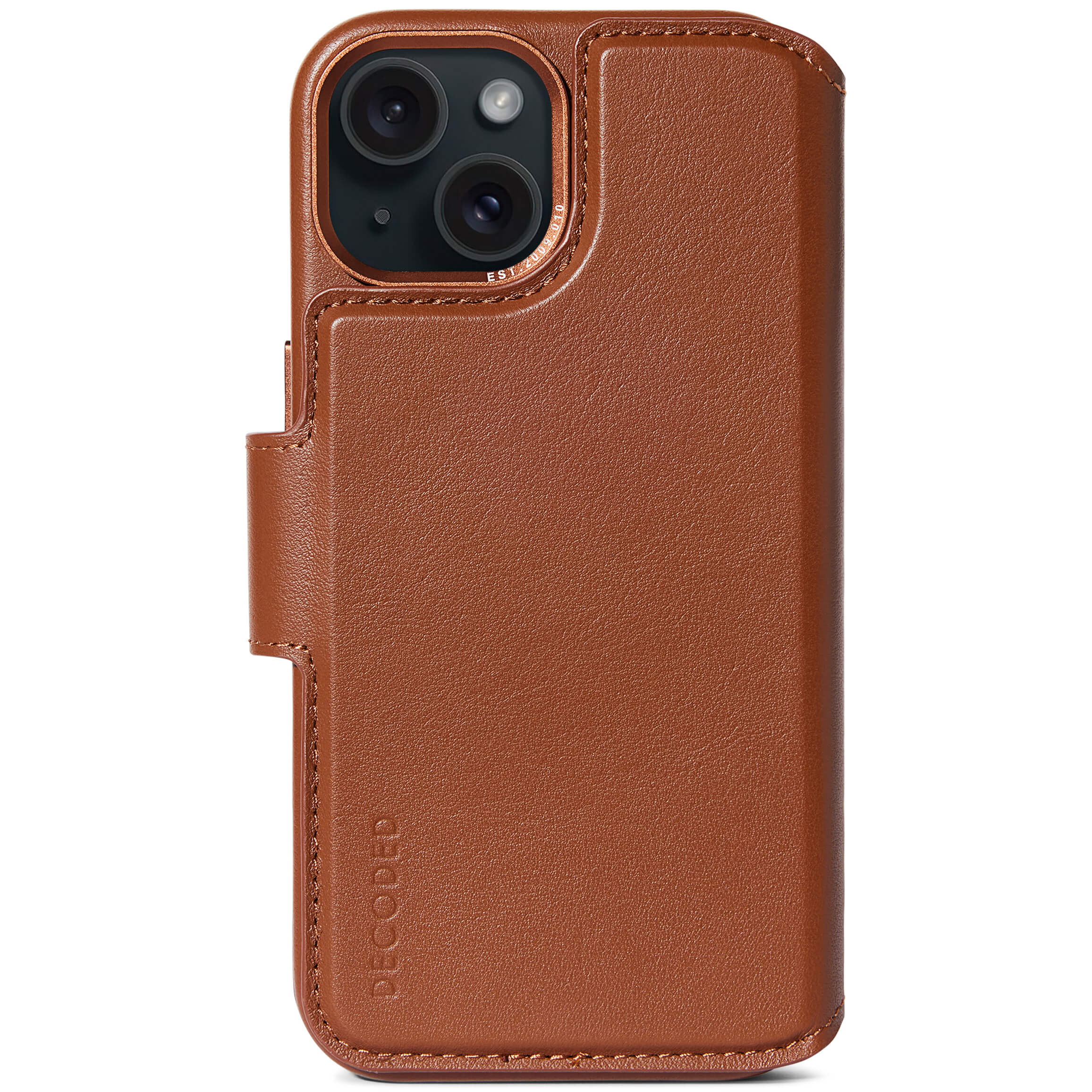 Detachable Wallet Leather iPhone 15, Tan