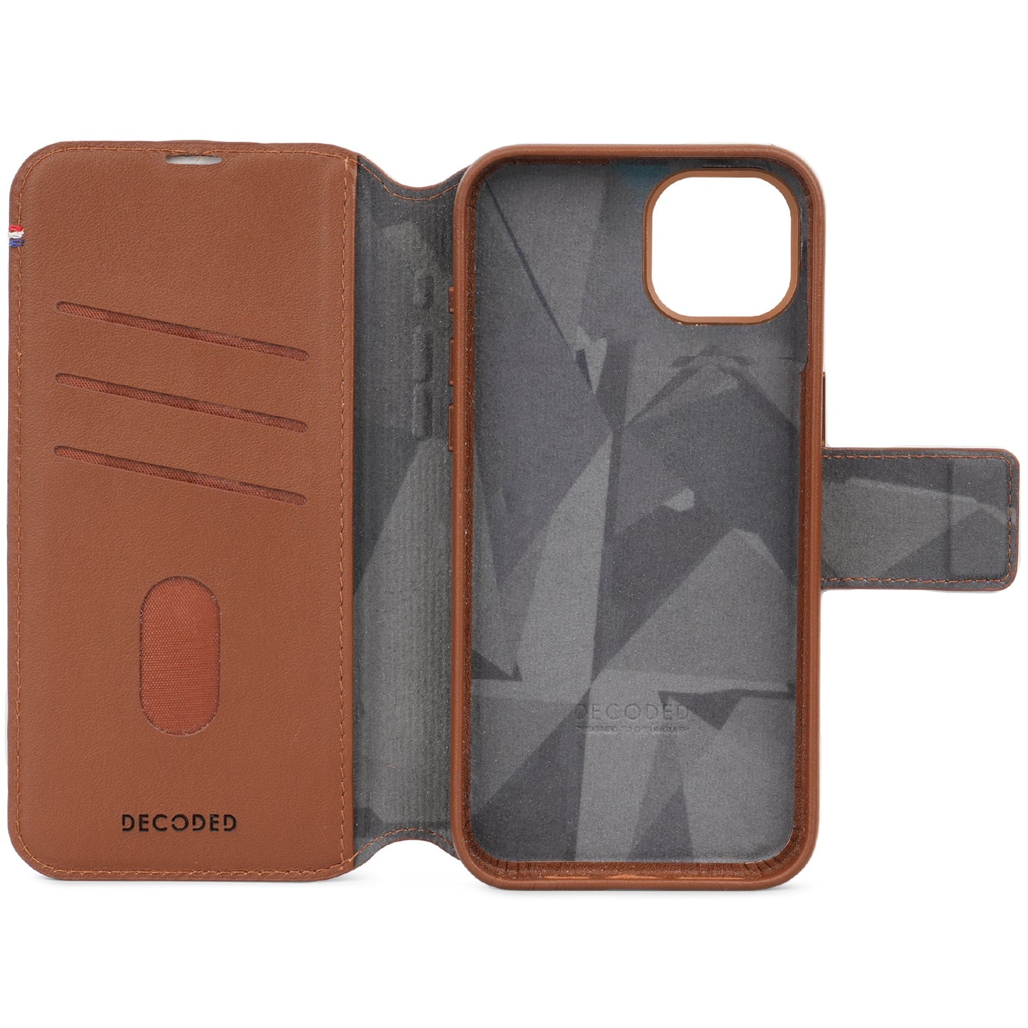 Detachable Wallet Leather iPhone 15, Tan