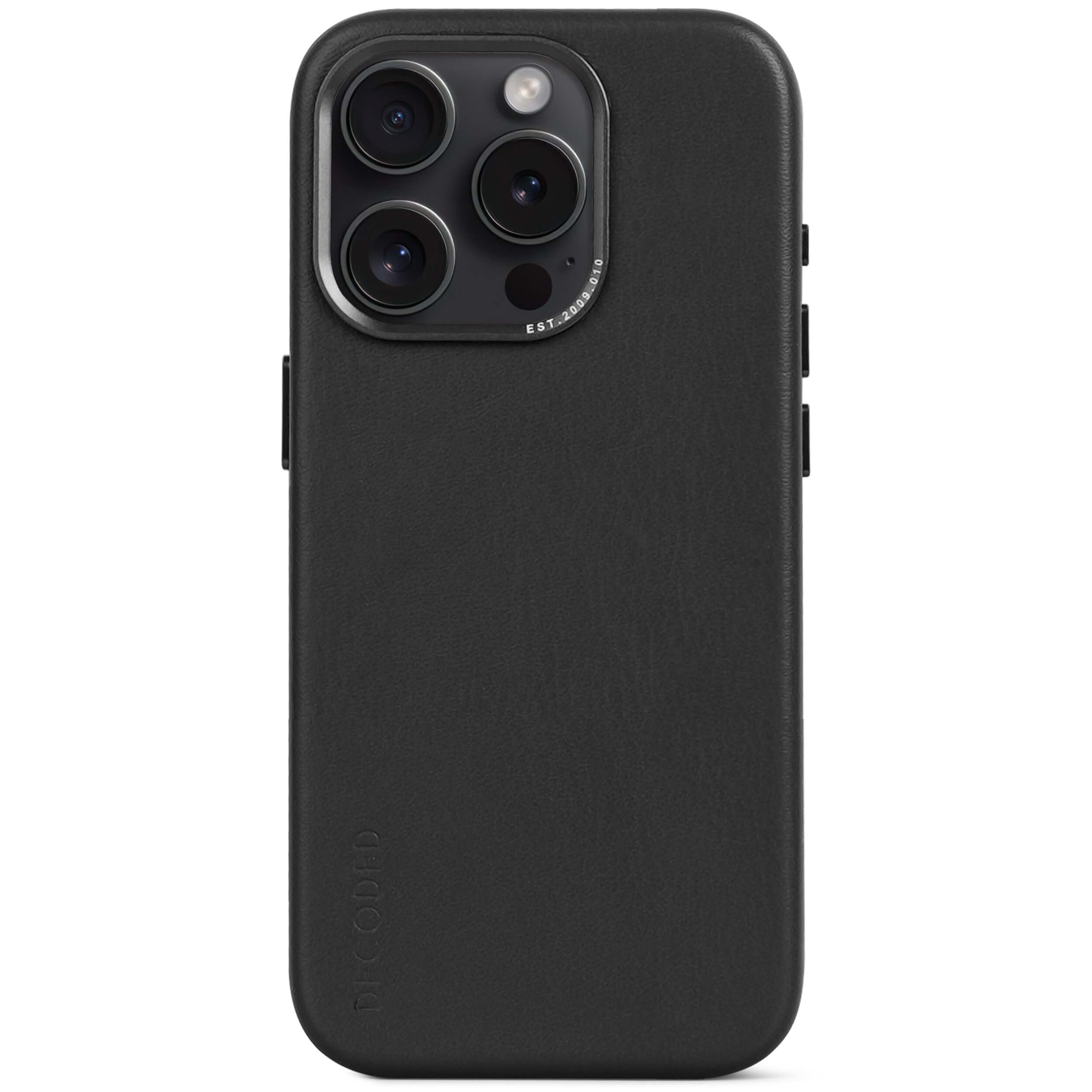 Leather Back Cover iPhone 15 Pro, Black