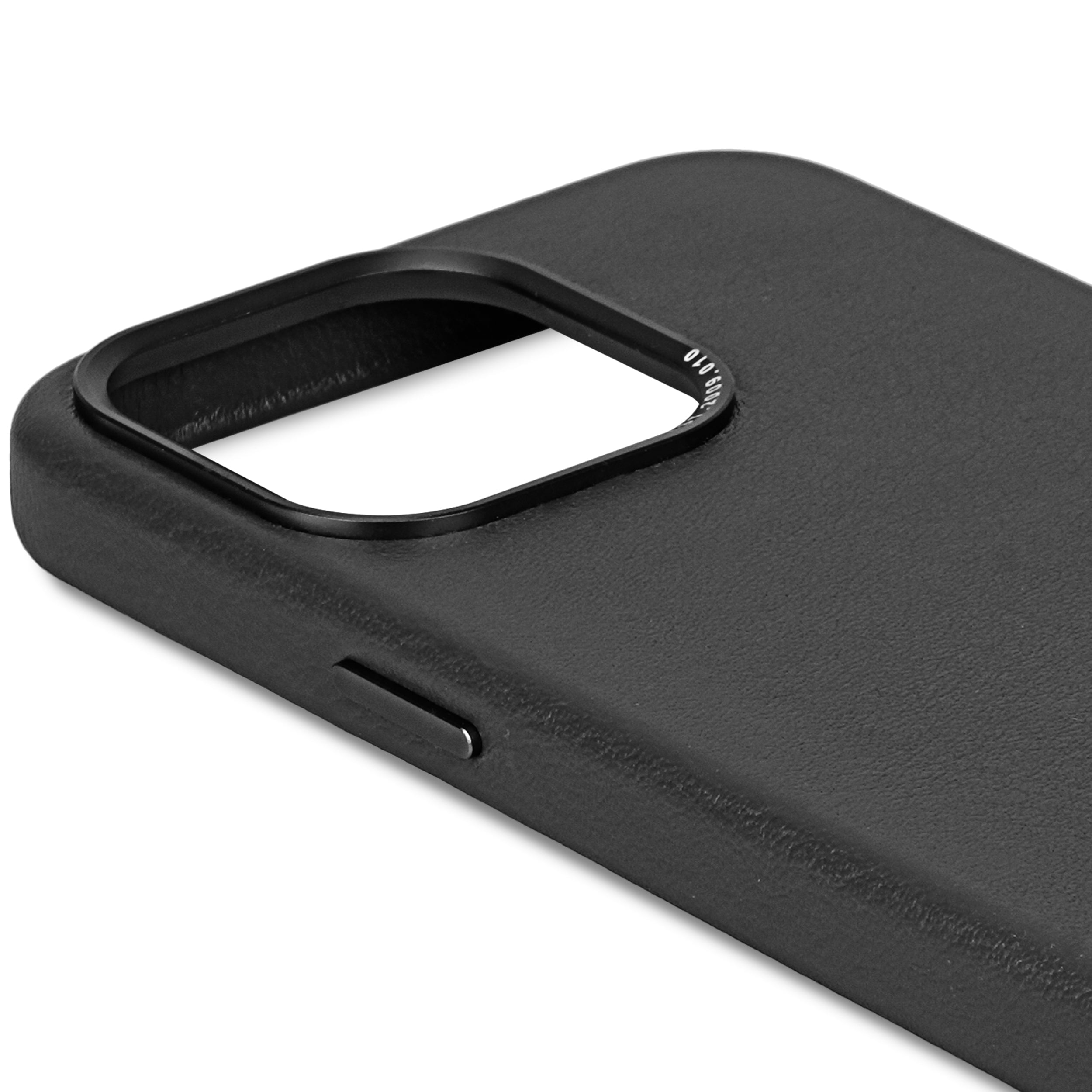 Leather Back Cover iPhone 15 Pro, Black