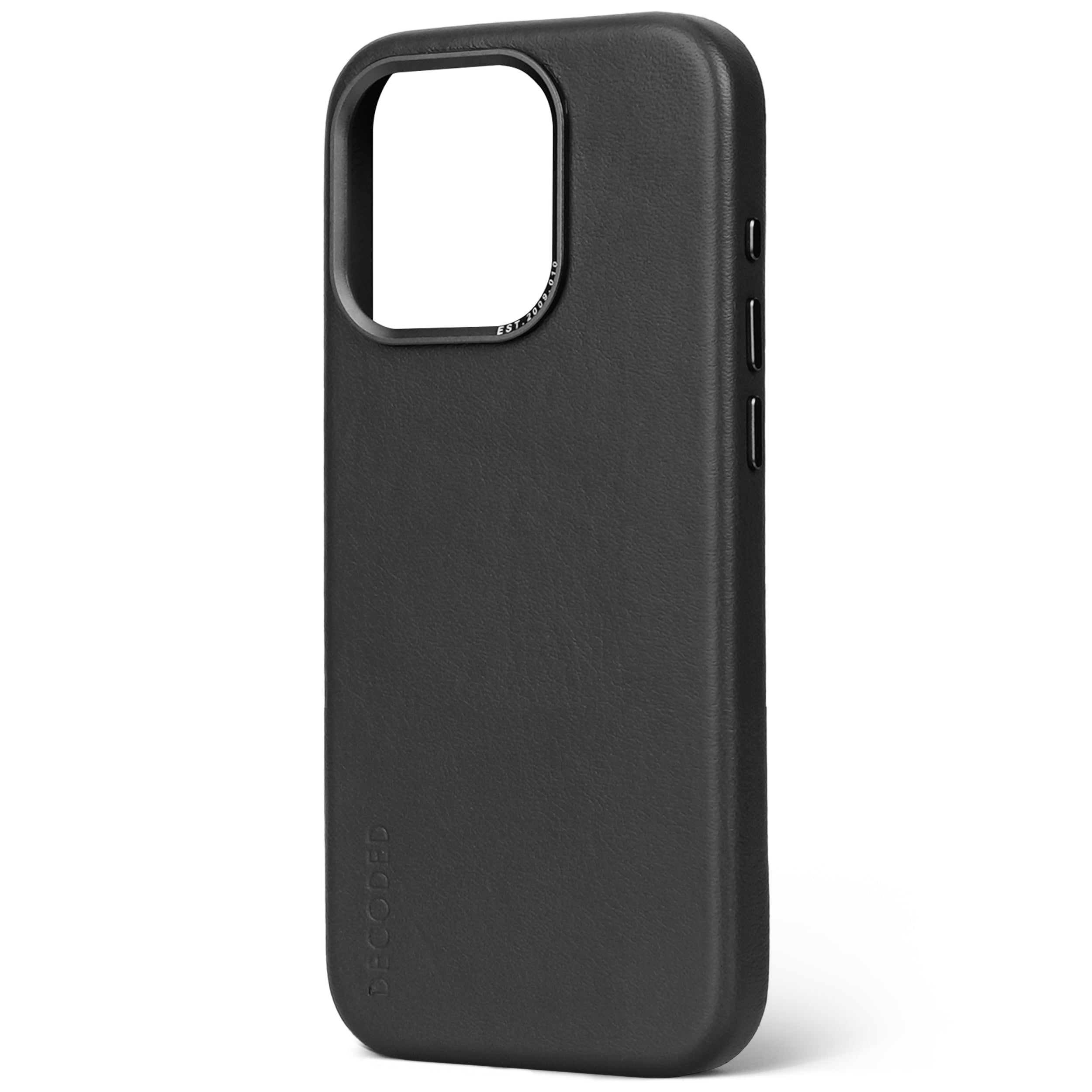 Leather Back Cover iPhone 15 Pro, Black