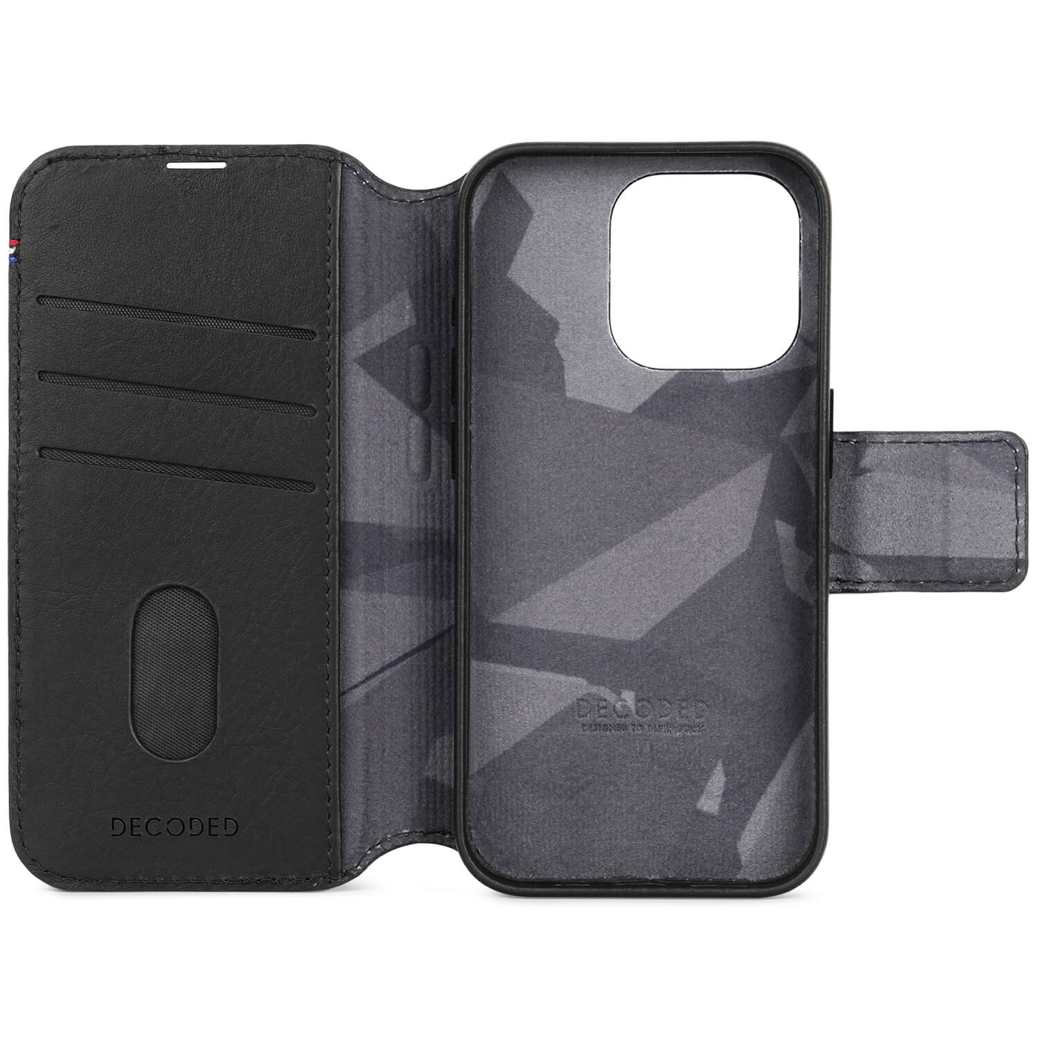 Detachable Wallet Leather iPhone 15 Pro, Black