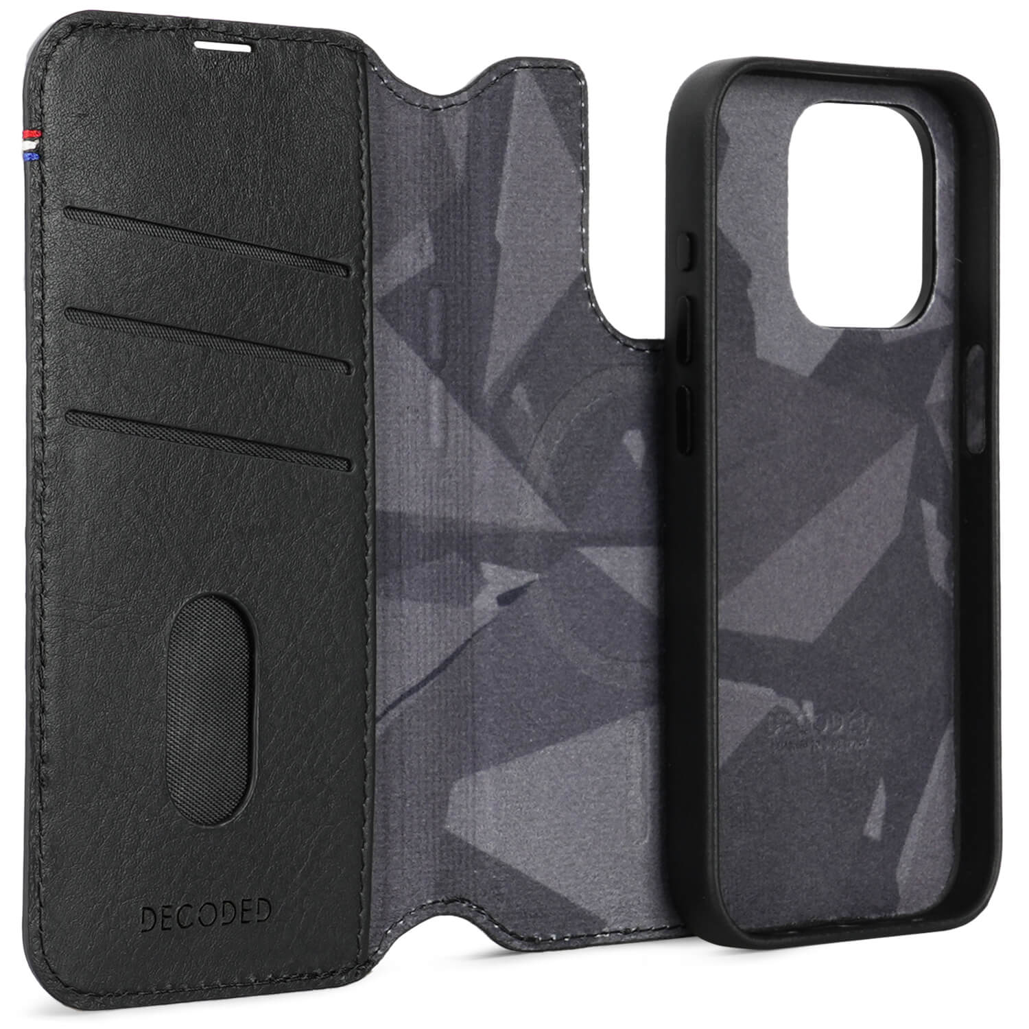Detachable Wallet Leather iPhone 15 Pro, Black