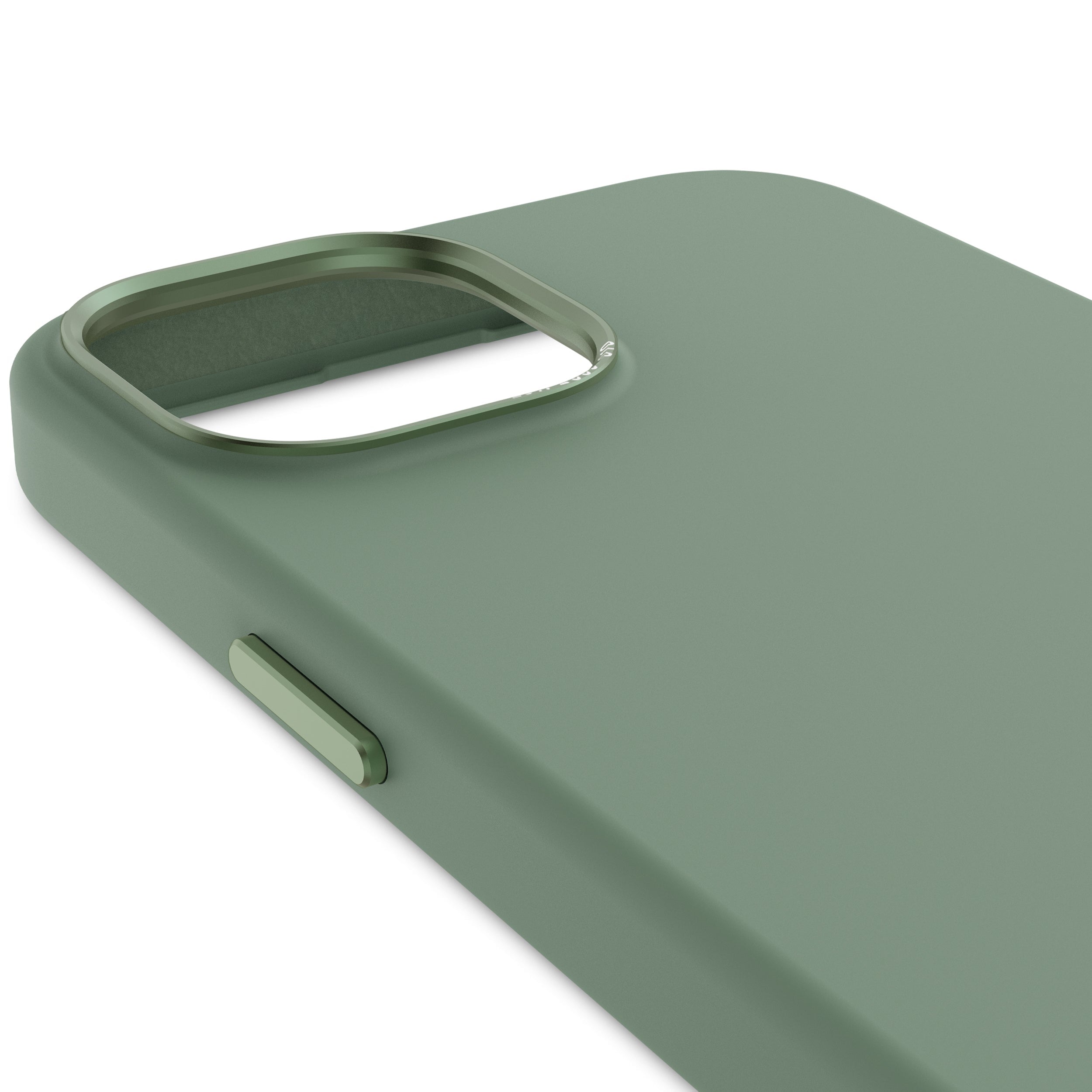 AntiMicrobial Silicone Back Cover iPhone 15 Plus, Sage Leaf