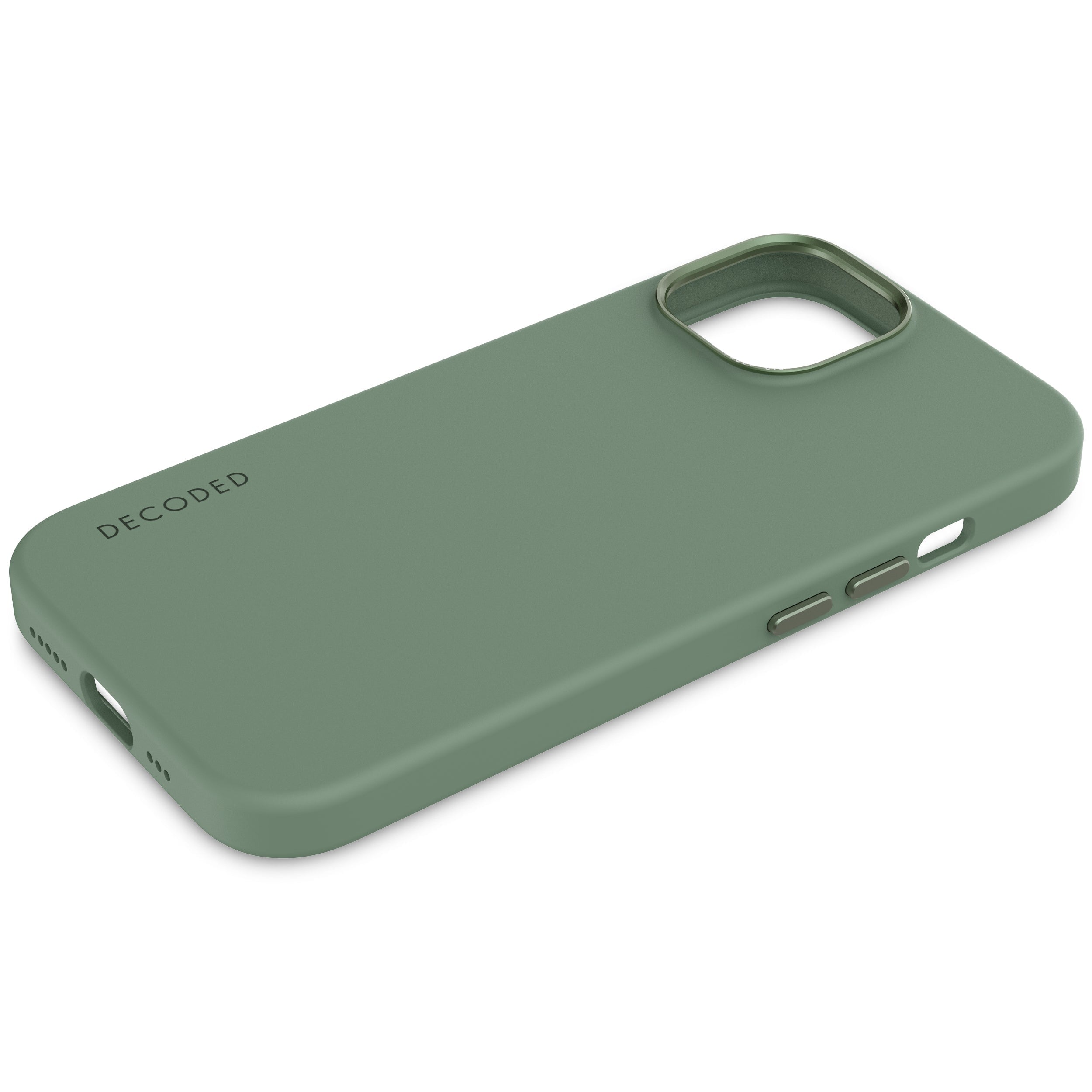 AntiMicrobial Silicone Back Cover iPhone 15 Plus, Sage Leaf