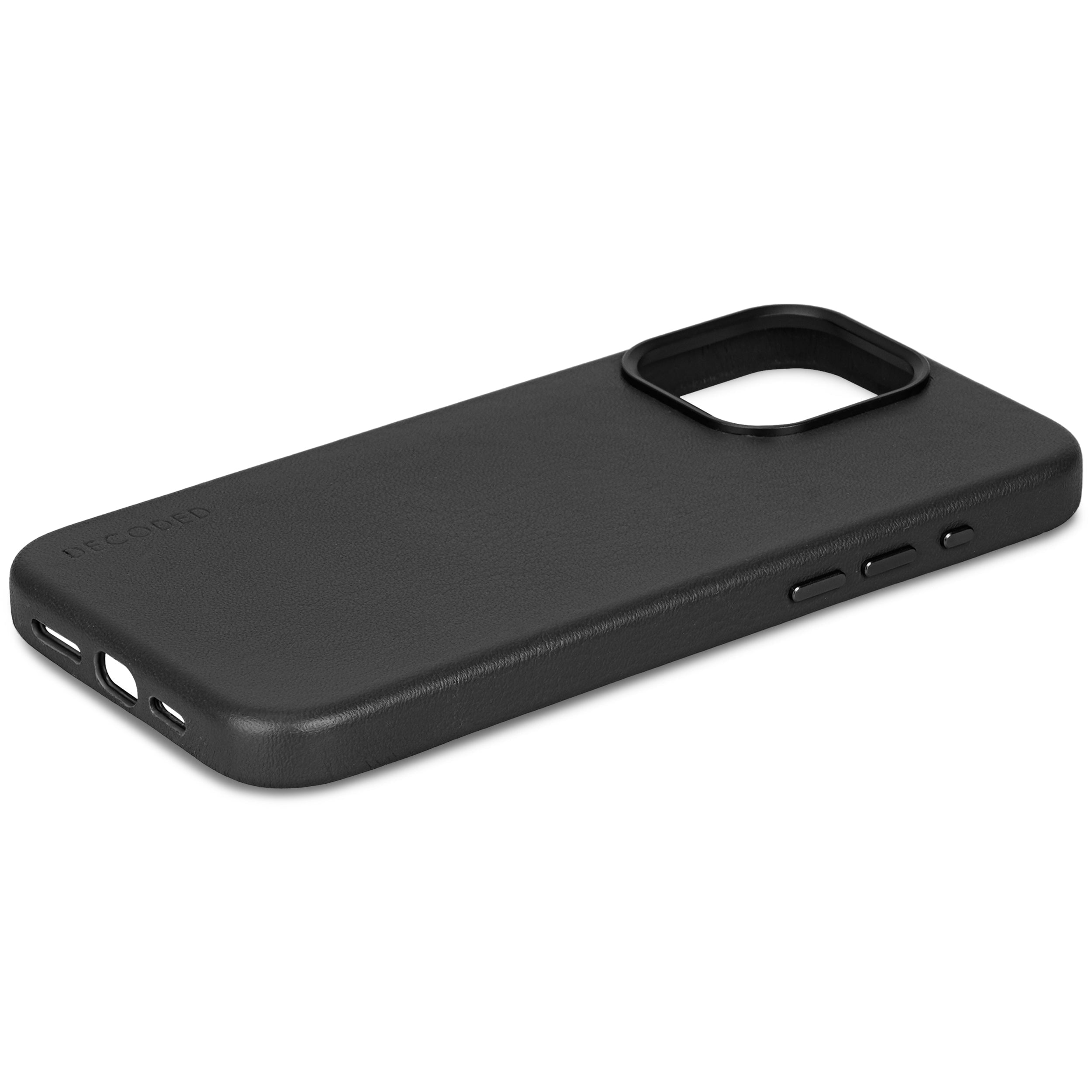 Leather Back Cover iPhone 15 Pro Max, Black