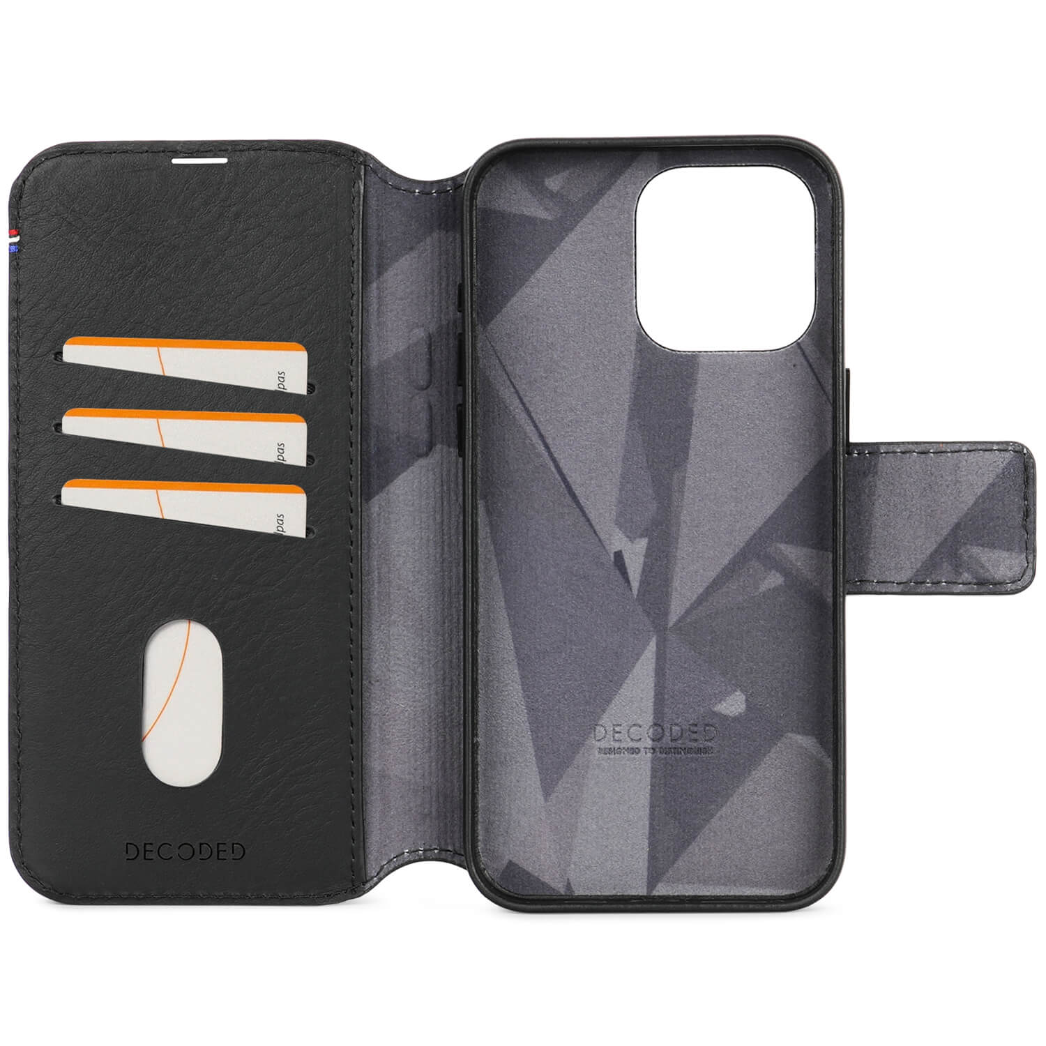 Detachable Wallet Leather iPhone 15 Pro Max, Black