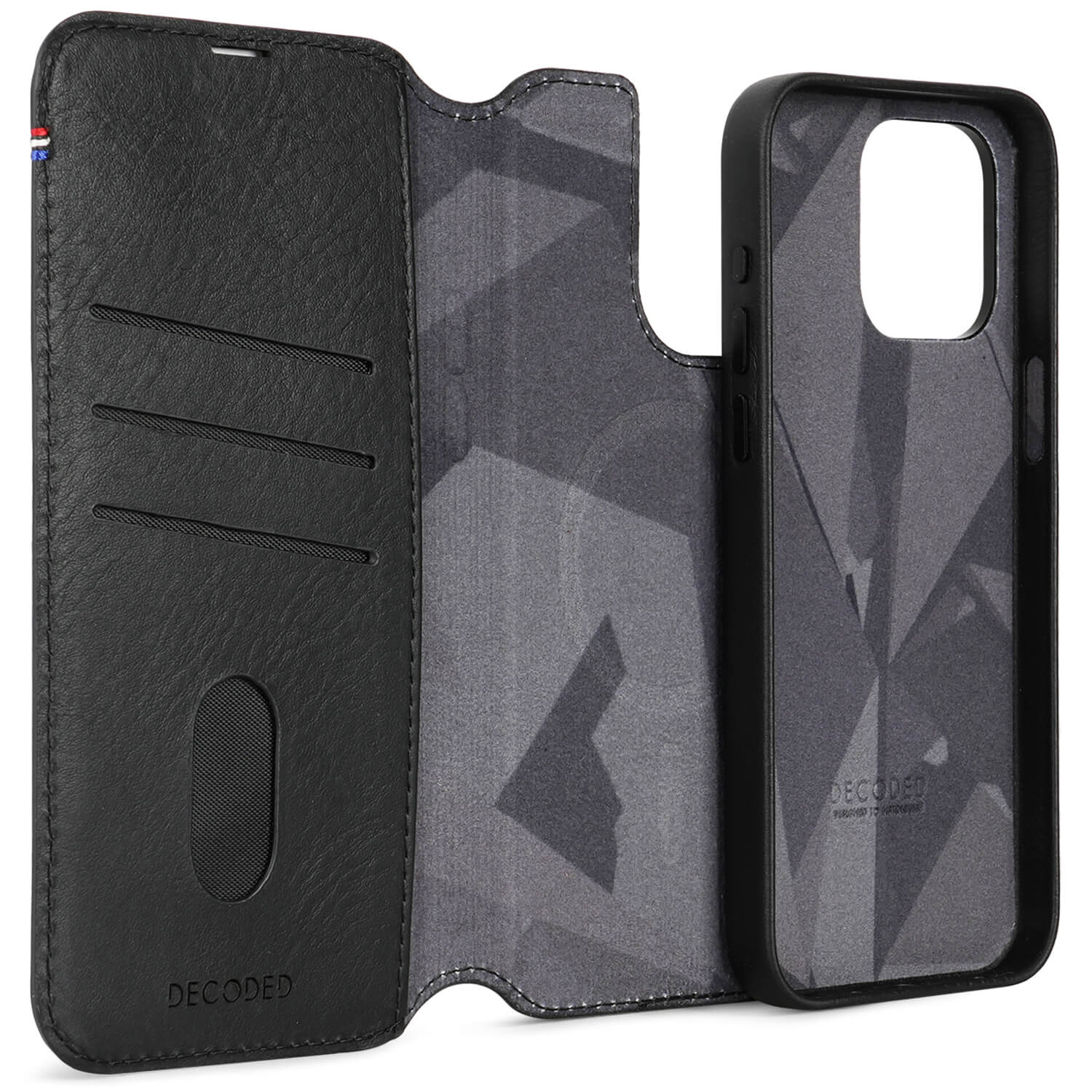 Detachable Wallet Leather iPhone 15 Pro Max, Black