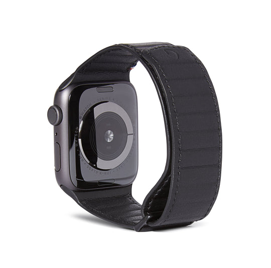 Leather Magnetic Traction Strap Apple Watch 38mm, Black