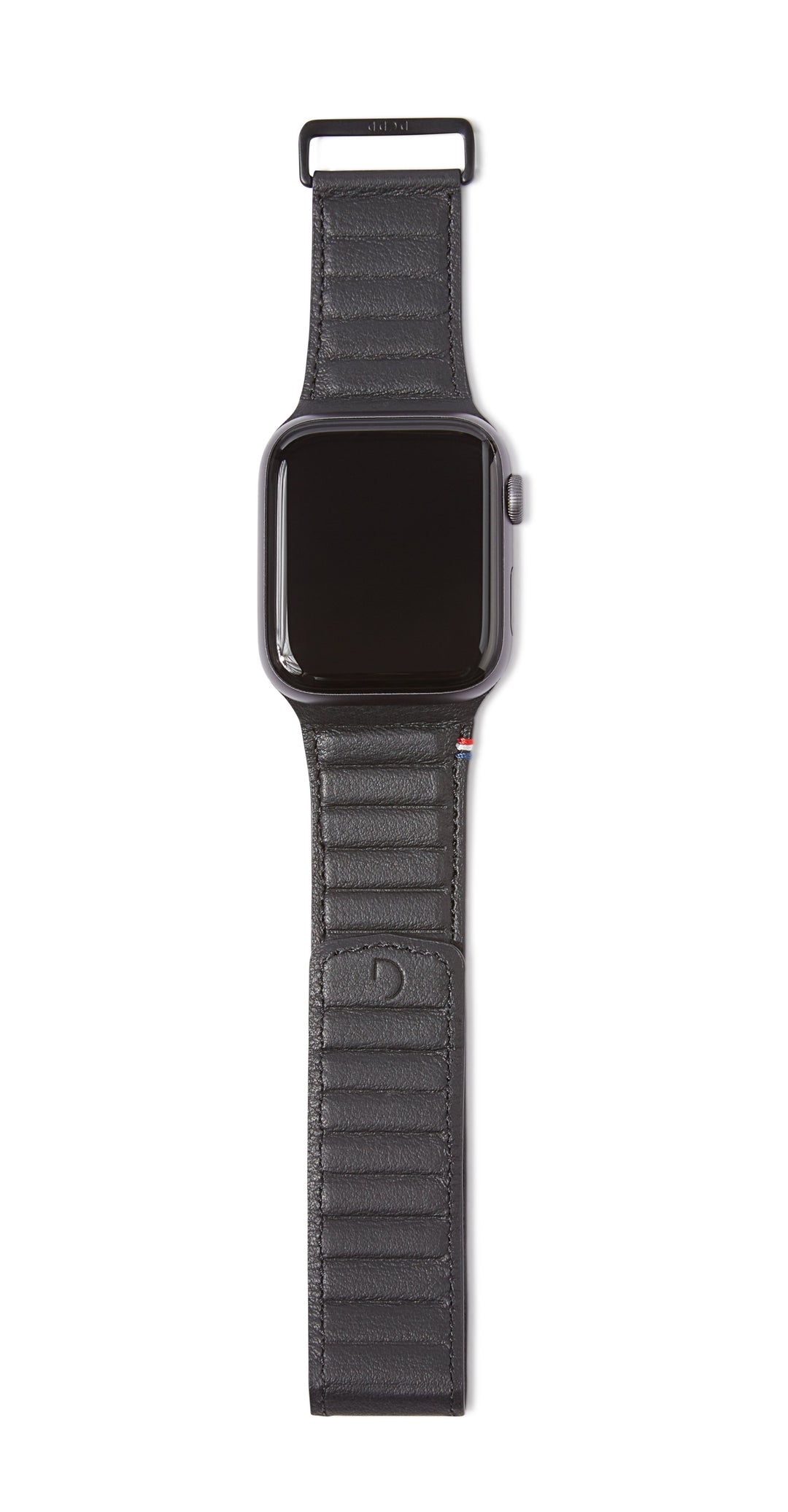 Leather Magnetic Traction Strap Apple Watch 45mm Series 7, Black
