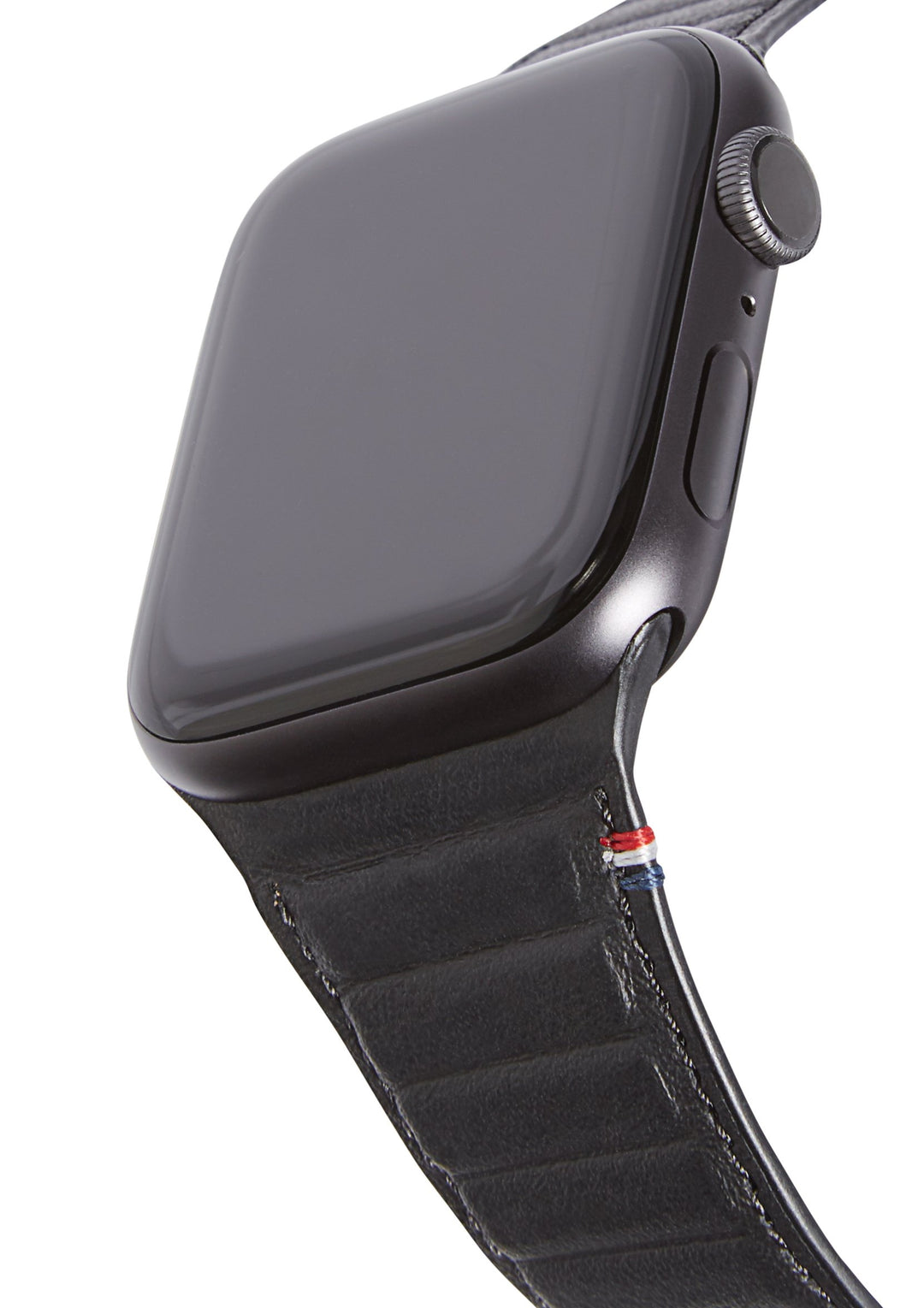 Leather Magnetic Traction Strap Apple Watch 45mm Series 7, Black