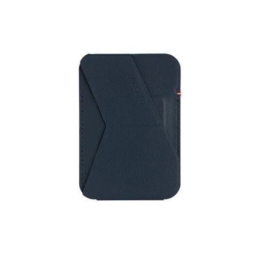 Leather MagSafe Card/Stand Sleeve, Navy