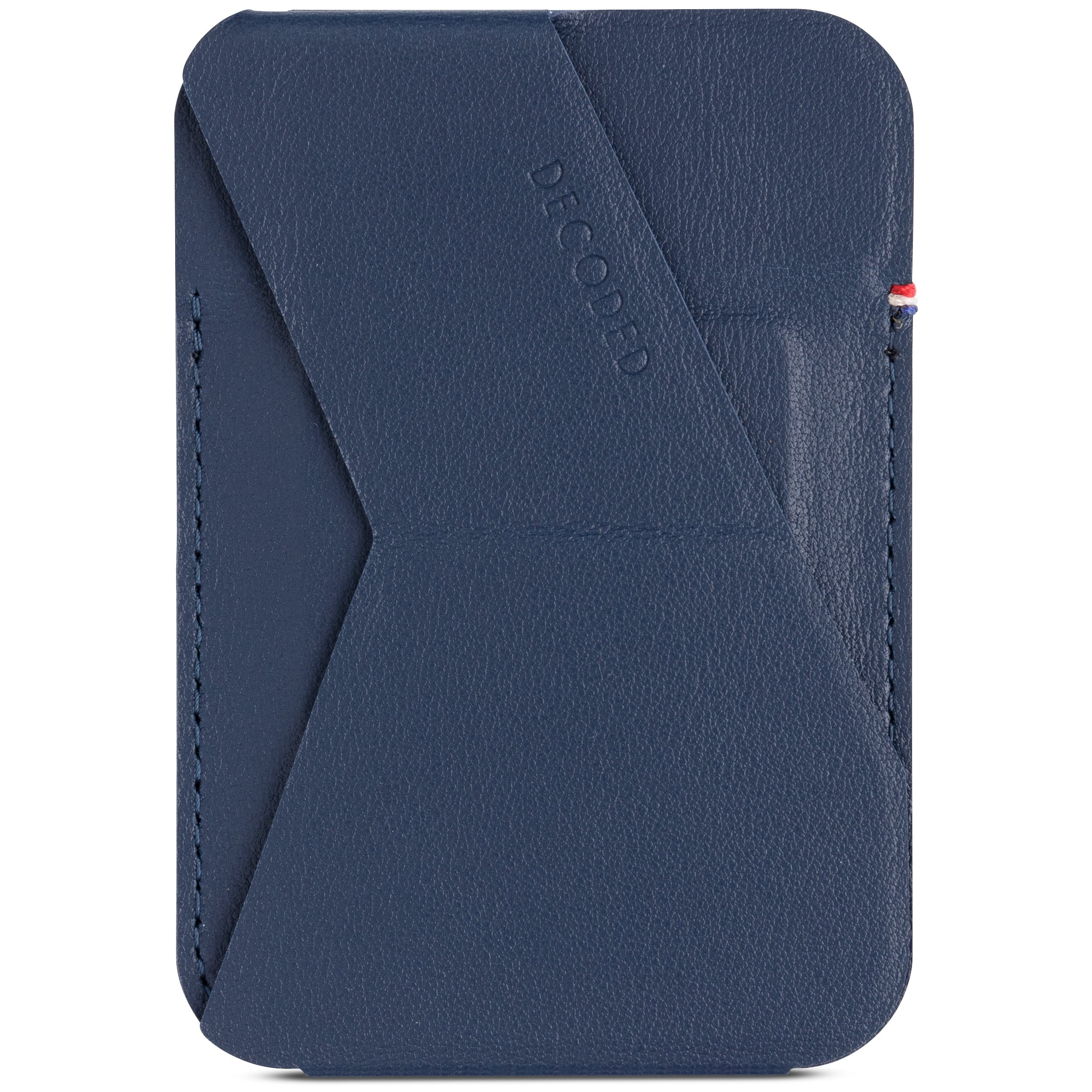 Leather MagSafe Card/Stand Sleeve, Navy