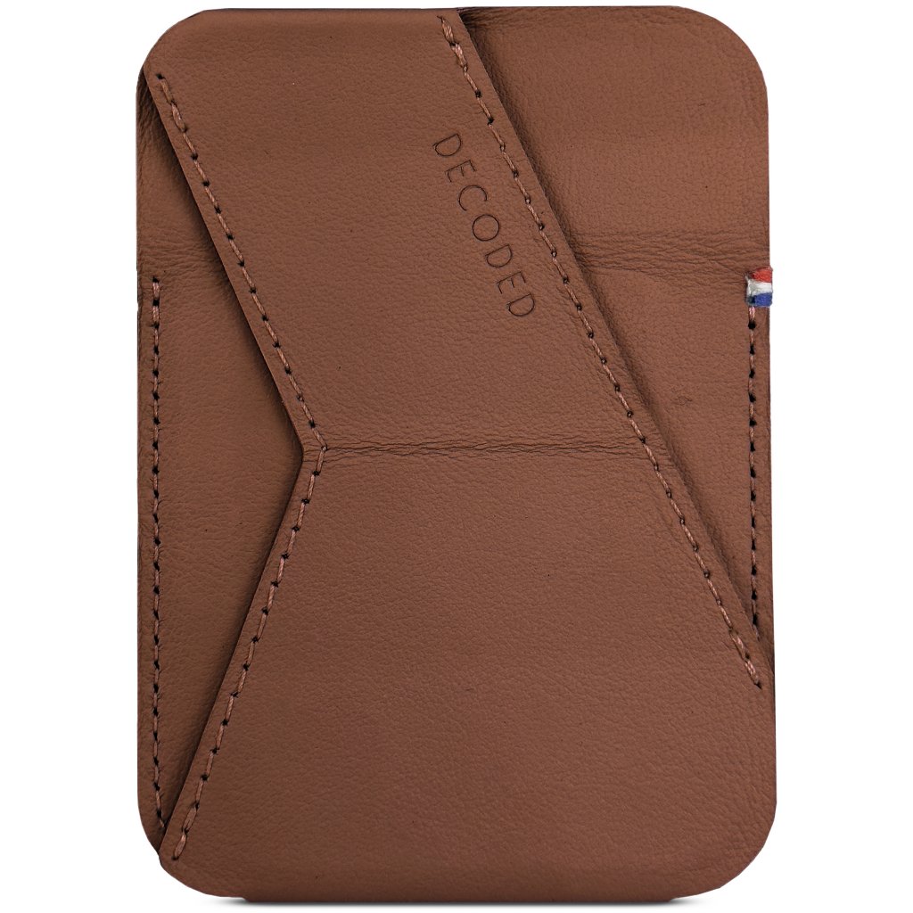 Leather MagSafe Card/Stand Sleeve, Tan