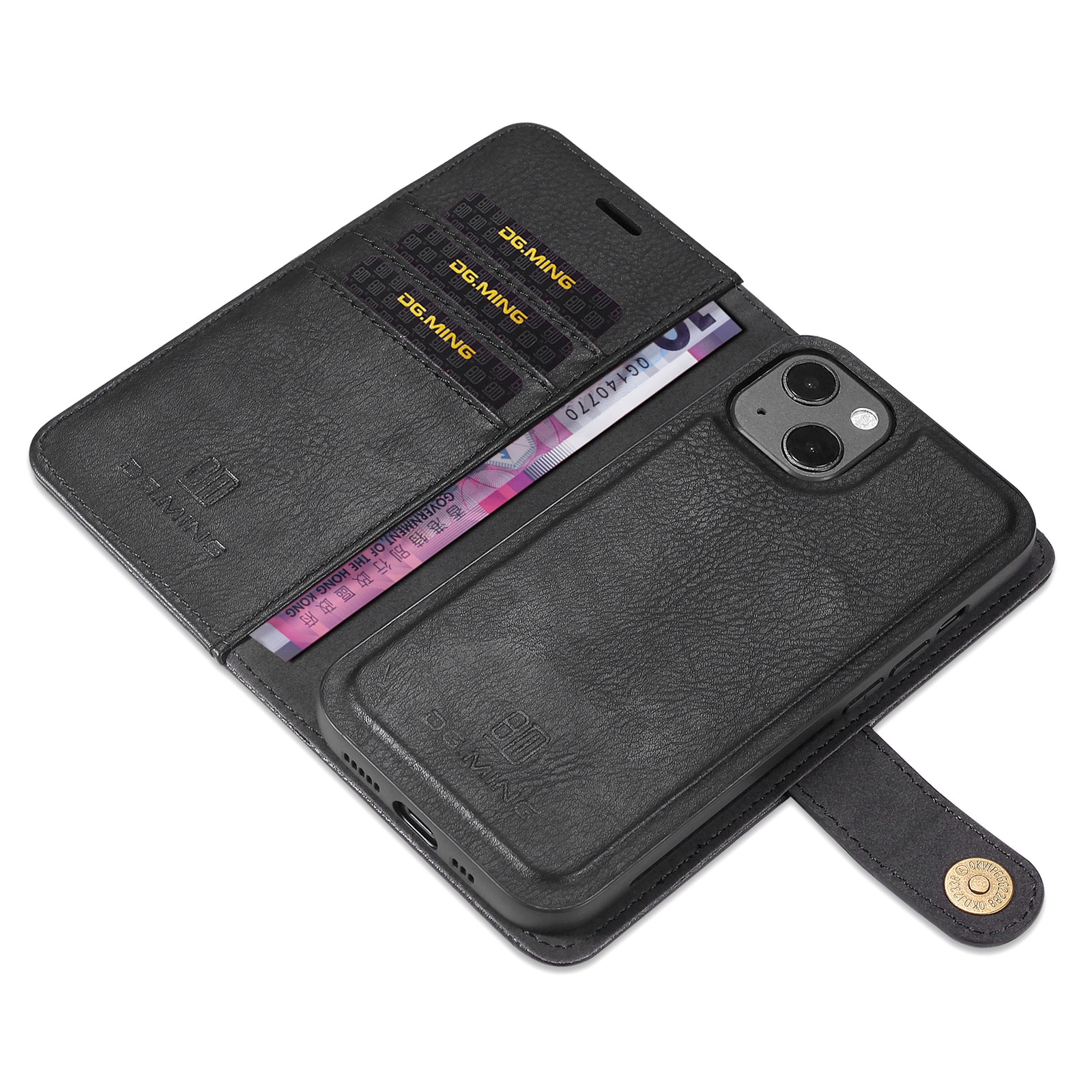 Étui portefeuille Magnet Wallet iPhone 13 Mini, Black