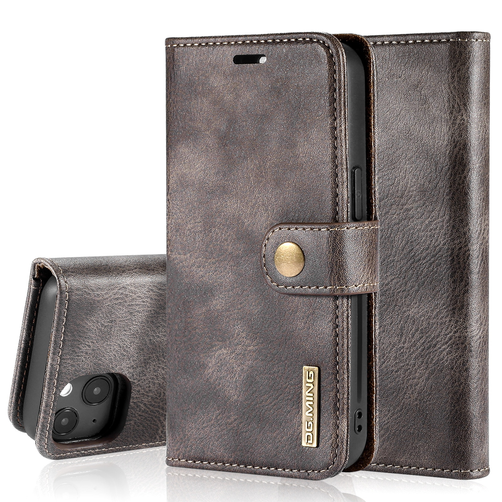 Étui portefeuille Magnet Wallet iPhone 13, Brown