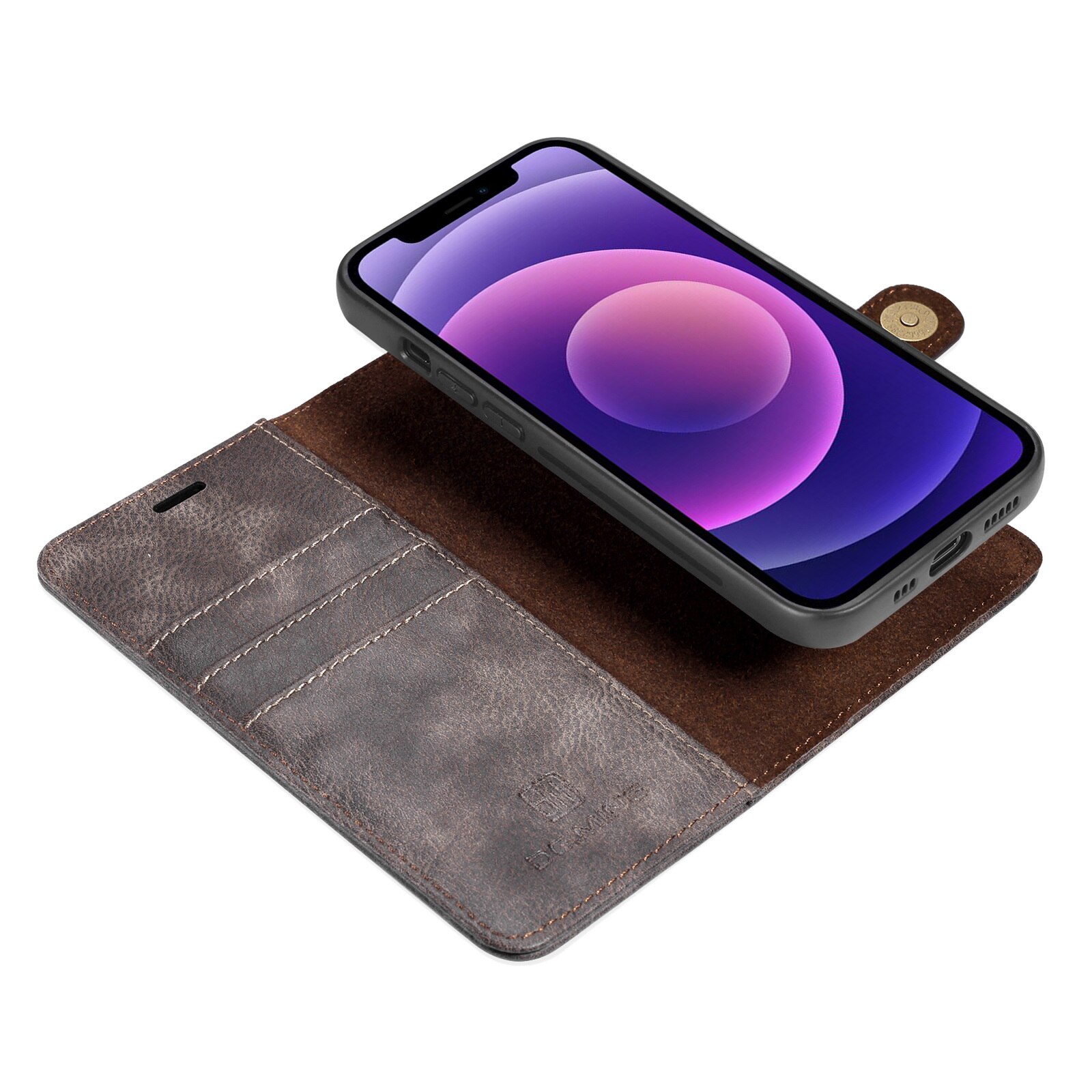 Étui portefeuille Magnet Wallet iPhone 13 Mini Brown