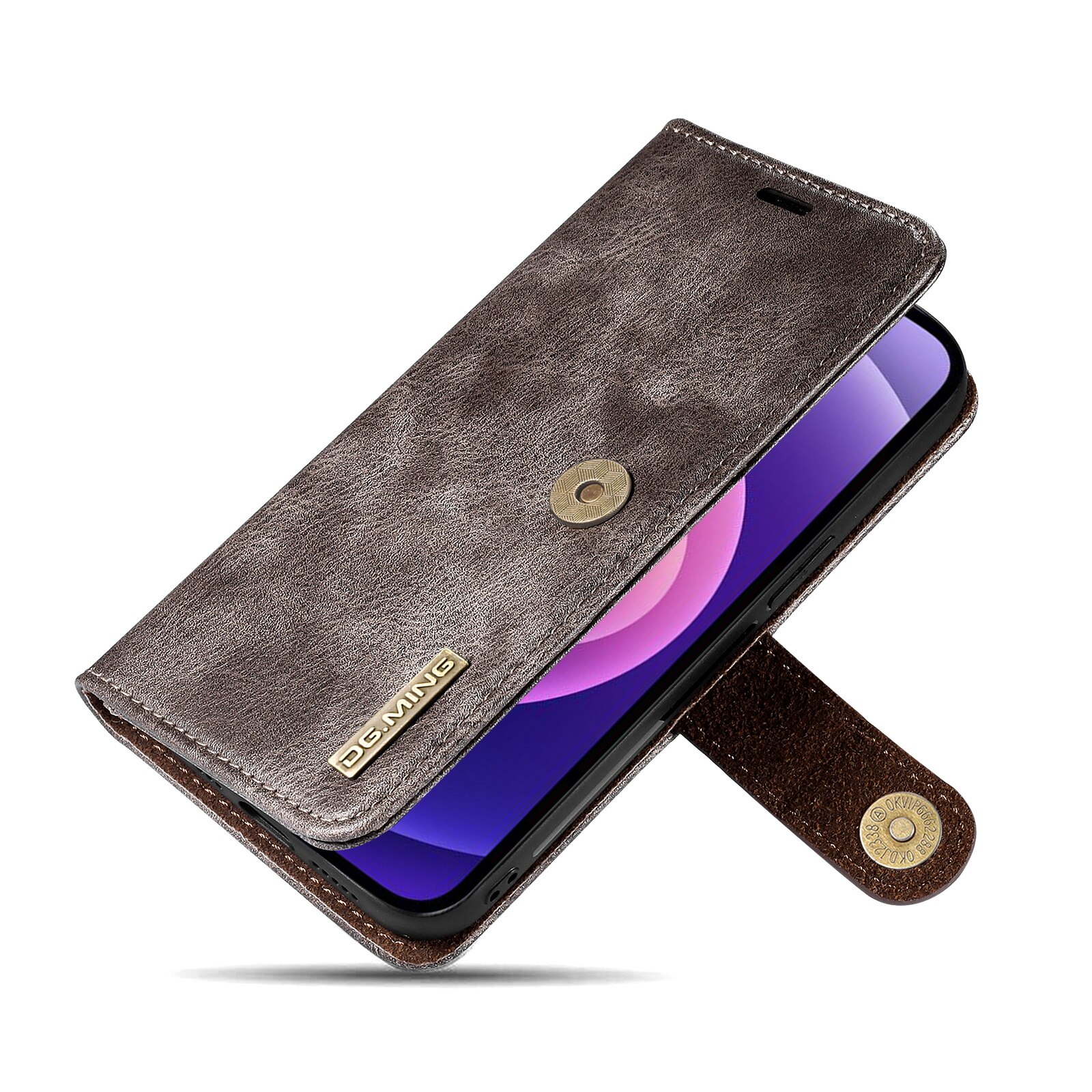 Étui portefeuille Magnet Wallet iPhone 13 Mini Brown