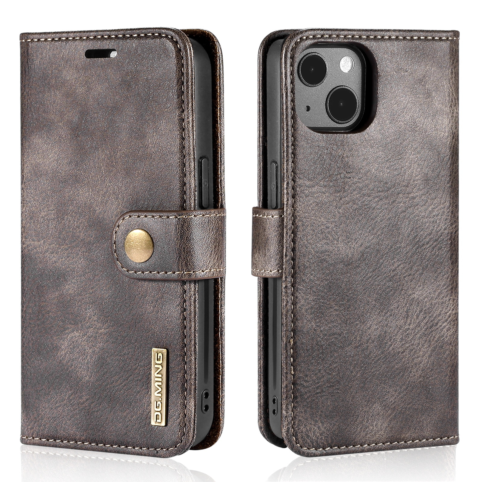 Étui portefeuille Magnet Wallet iPhone 13 Mini Brown