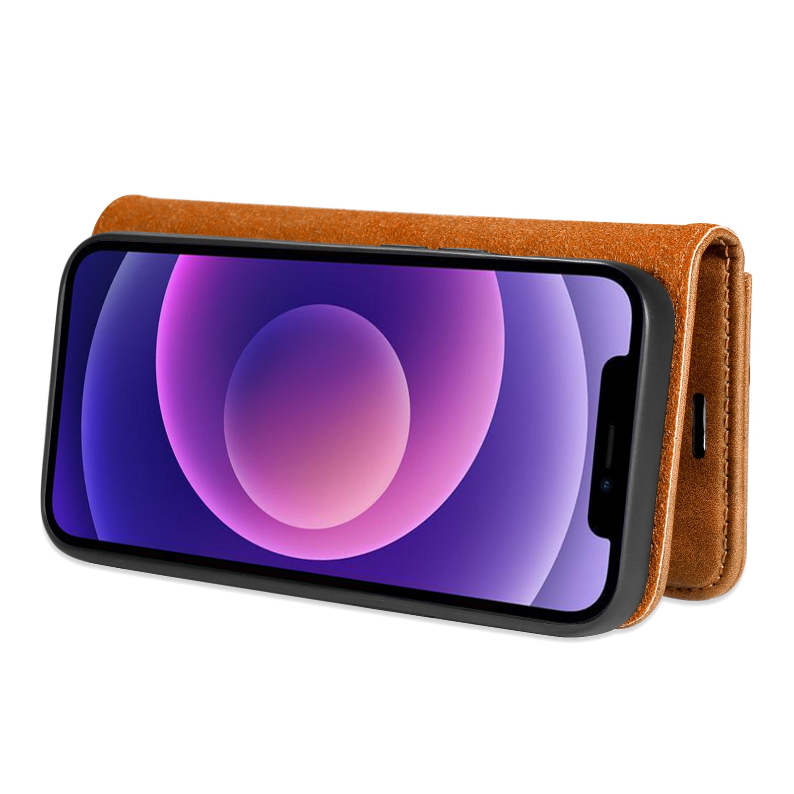 Étui portefeuille Magnet Wallet iPhone 13 Mini, Cognac