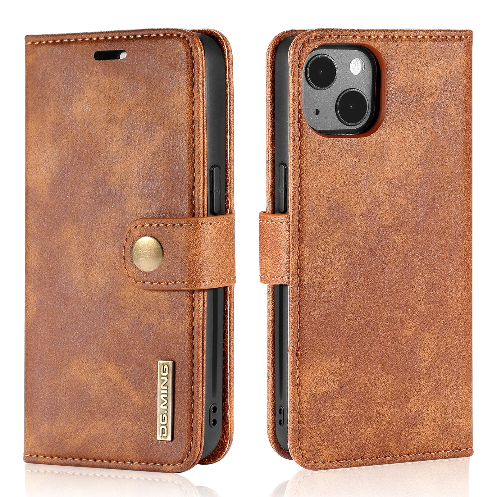 Étui portefeuille Magnet Wallet iPhone 13 Mini, Cognac