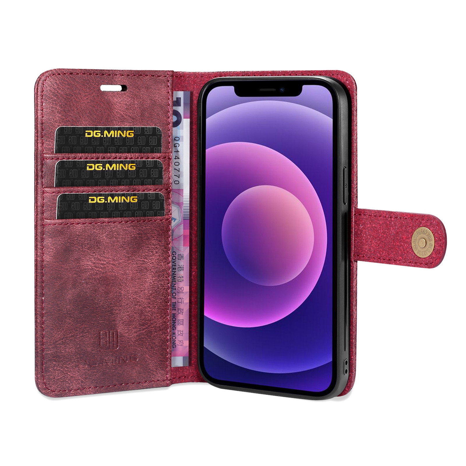 Étui portefeuille Magnet Wallet iPhone 13 Mini, Red