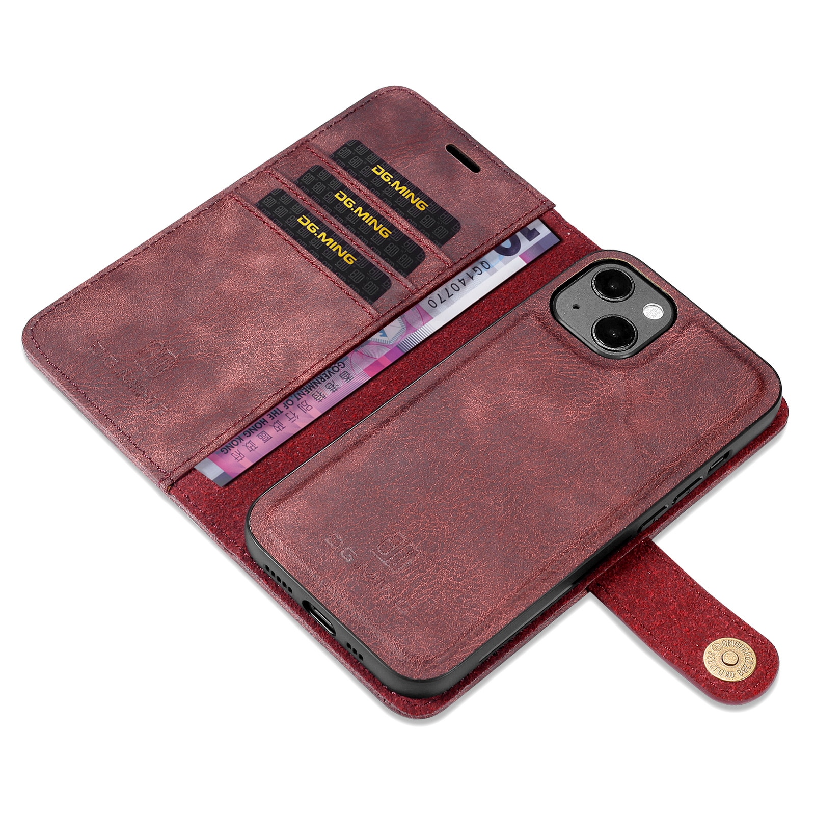 Étui portefeuille Magnet Wallet iPhone 13 Mini, Red