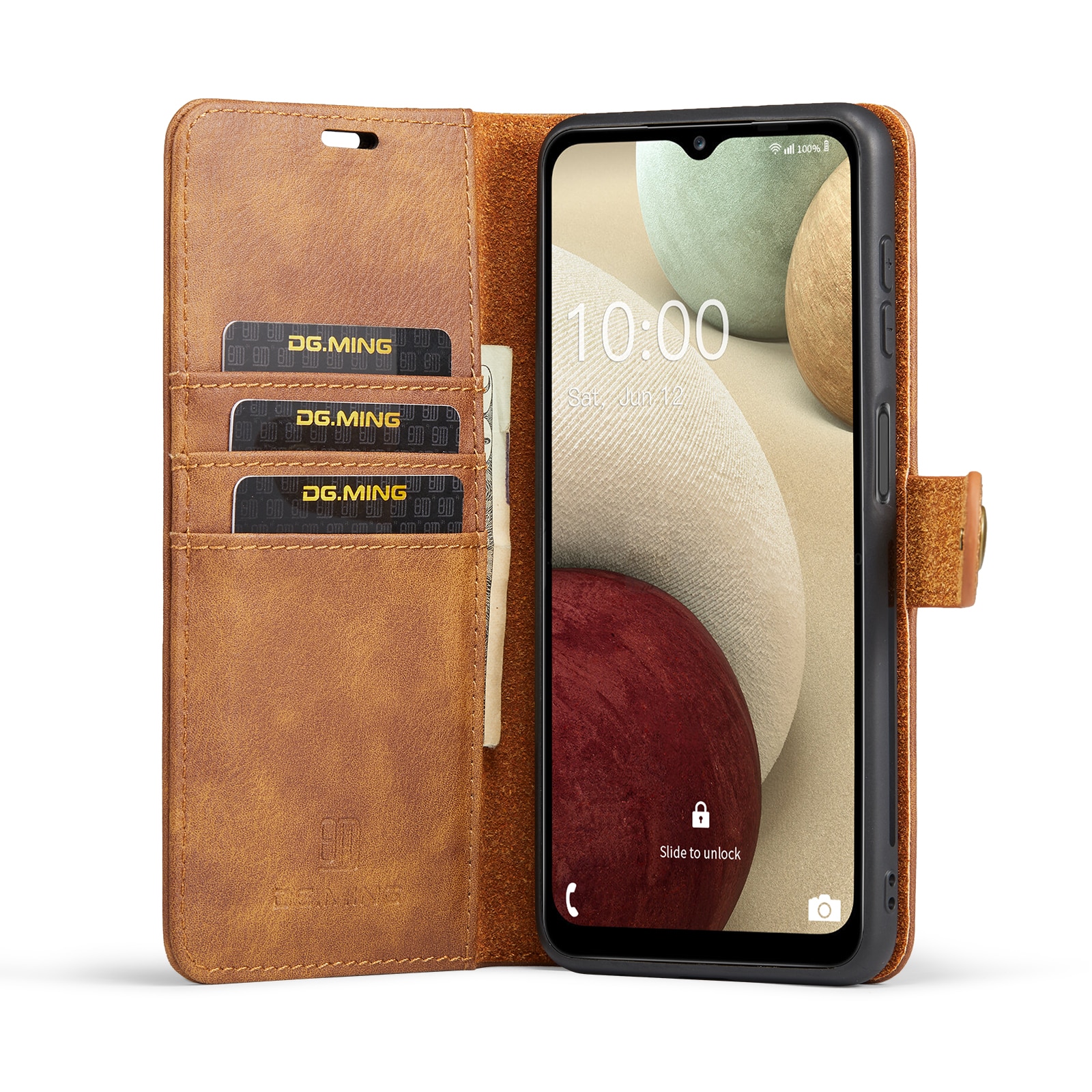 Étui portefeuille Magnet Wallet Samsung Galaxy A14, Cognac