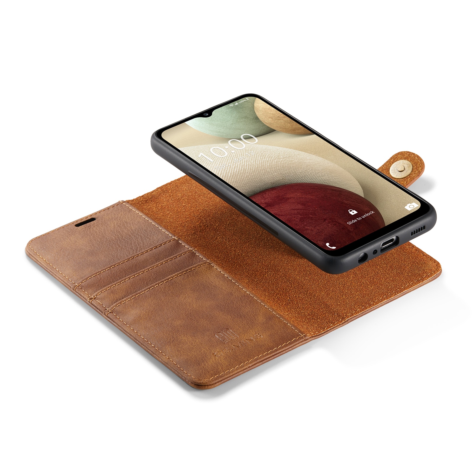 Étui portefeuille Magnet Wallet Samsung Galaxy A14, Cognac