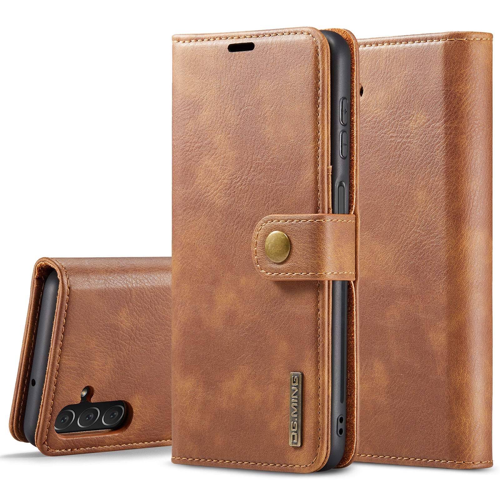 Étui portefeuille Magnet Wallet Samsung Galaxy A14, Cognac