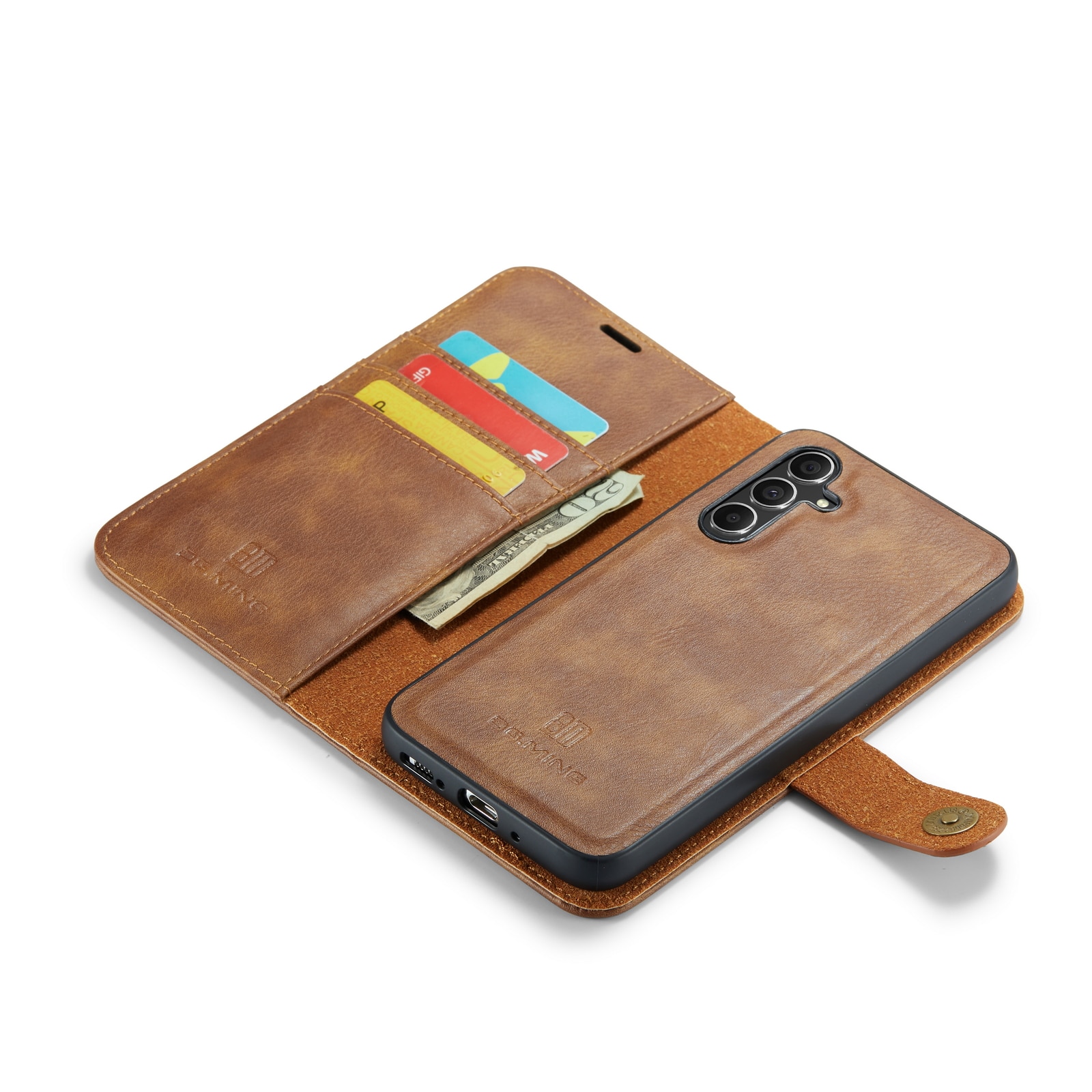 Étui portefeuille Magnet Wallet Samsung Galaxy A34, Cognac