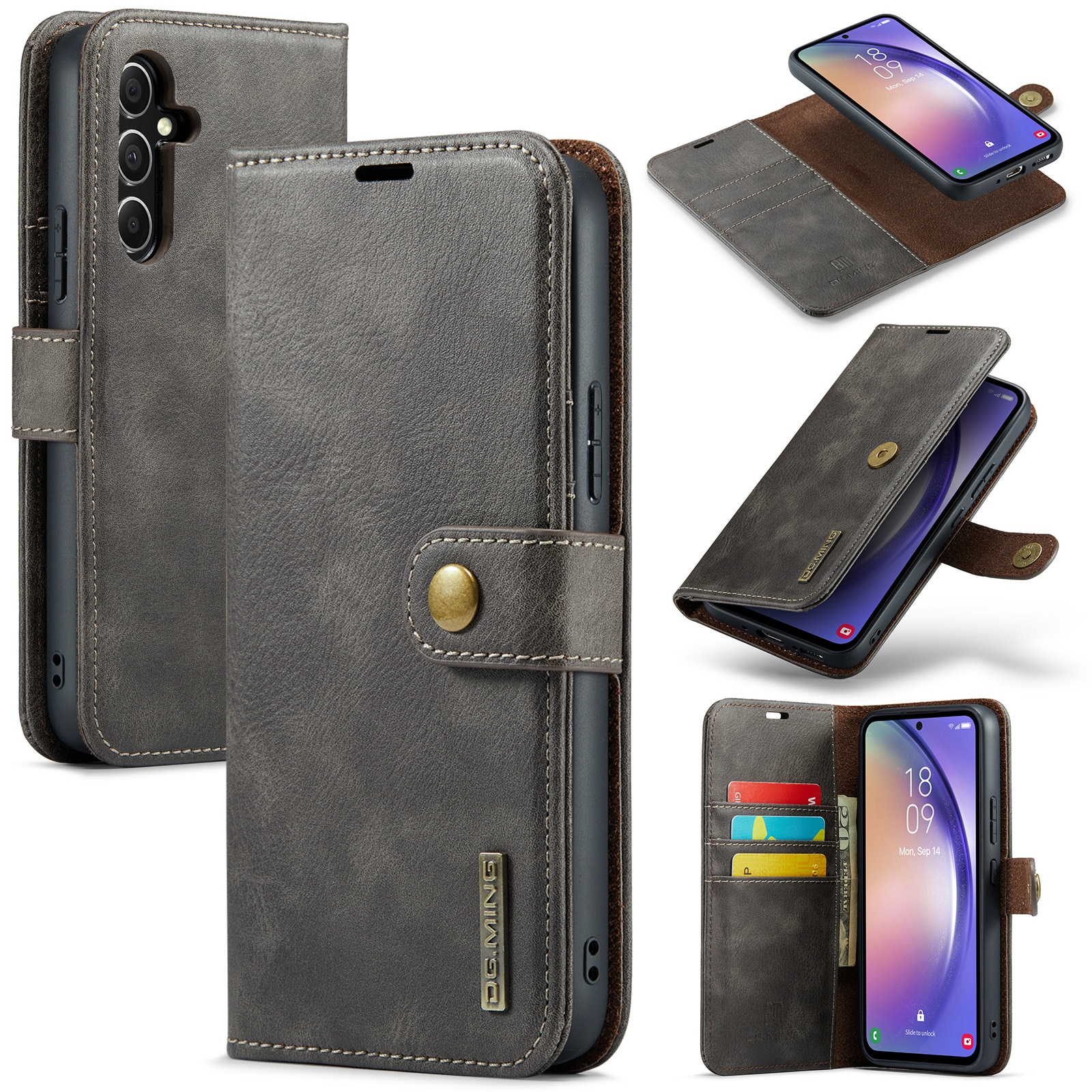 Étui portefeuille Magnet Wallet Samsung Galaxy A54, Brown