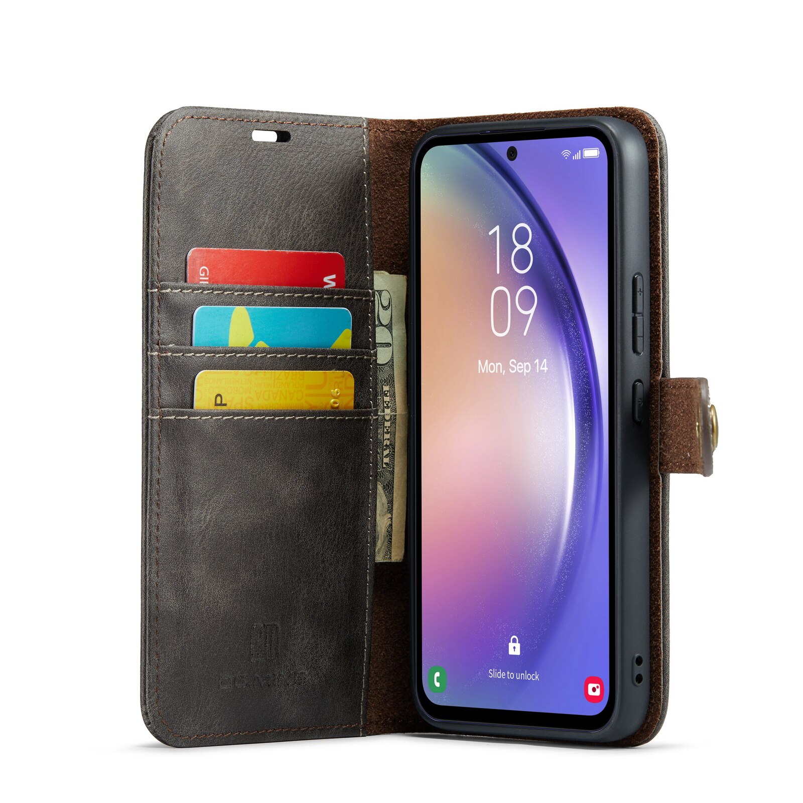 Étui portefeuille Magnet Wallet Samsung Galaxy A54, Brown