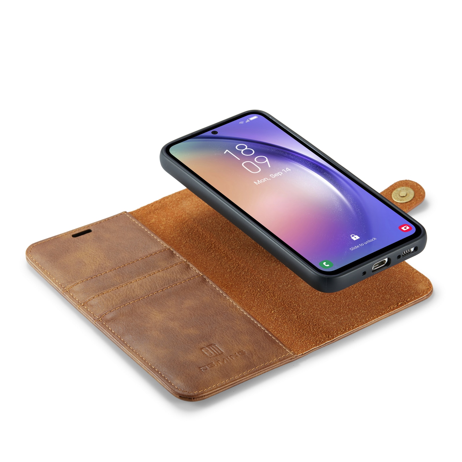 Étui portefeuille Magnet Wallet Samsung Galaxy A54, Cognac